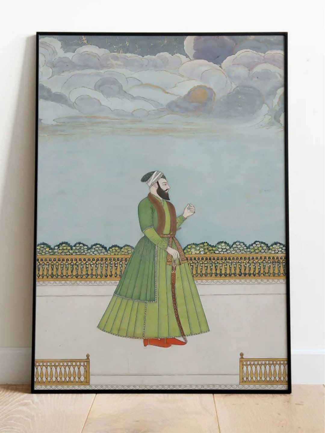 INDIAN CLASSIC ART Mughal Canvas Wall Rectangle Paintings Wall Art -20 x 30In