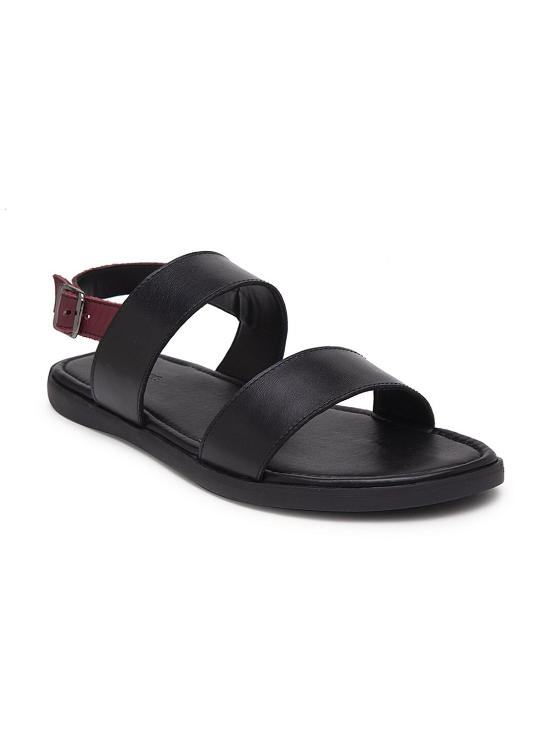 BEAVER Men Leather Comfort Sandals With Buckle