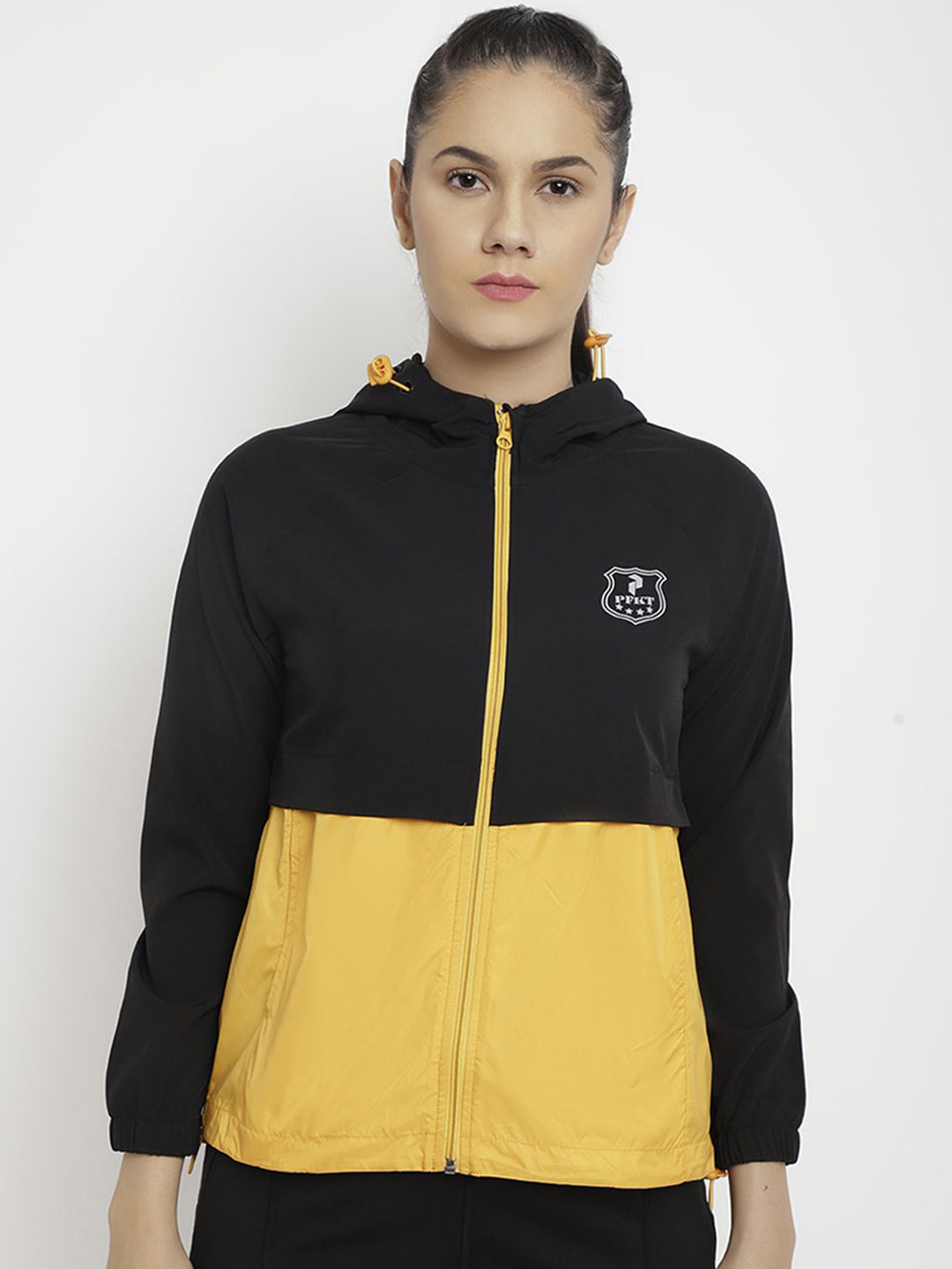 PERFKT-U Colourblocked Hodded Windcheater and Water Resistant Antimicrobial Sporty Jacket