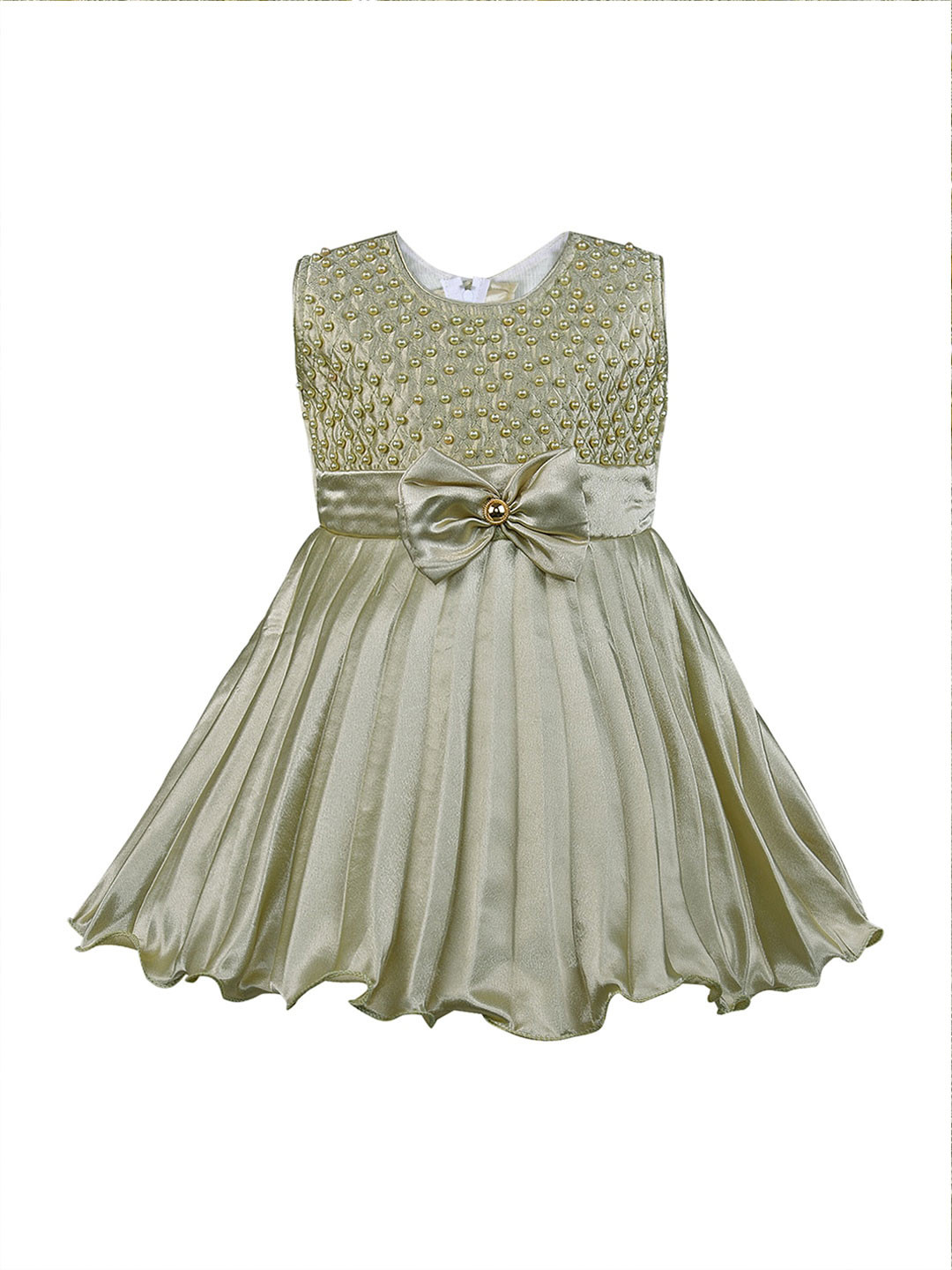 Wish Karo Embellished Satin Fit & Flare Dress