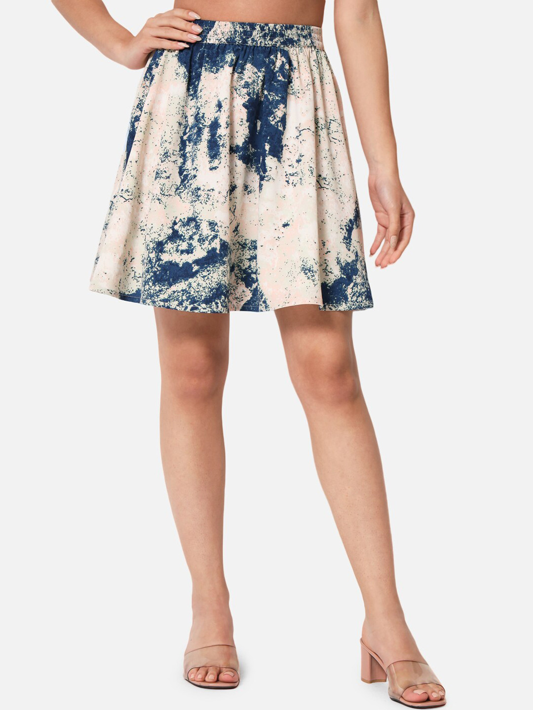 ALL WAYS YOU Tie and Dye Crepe Flared Skirt