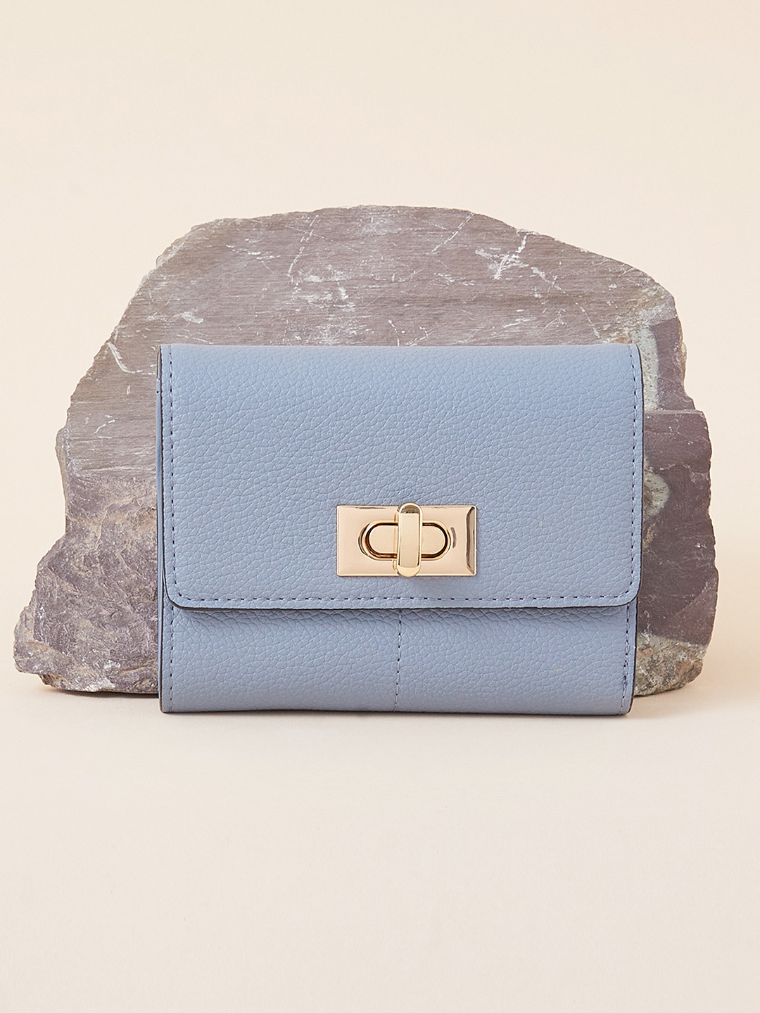 Accessorize London Women Faux Leather Small Twistlock Purse