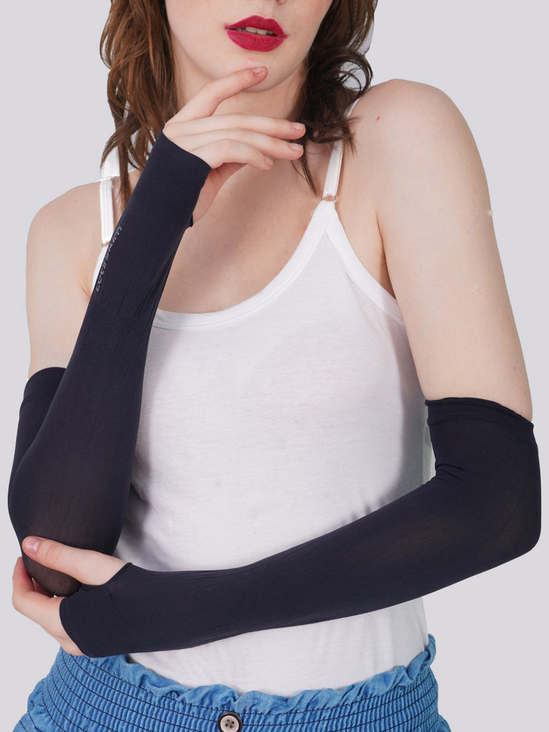 TEEMOODS Women Pack Of 2 Long Full Hand Lightweight Gloves