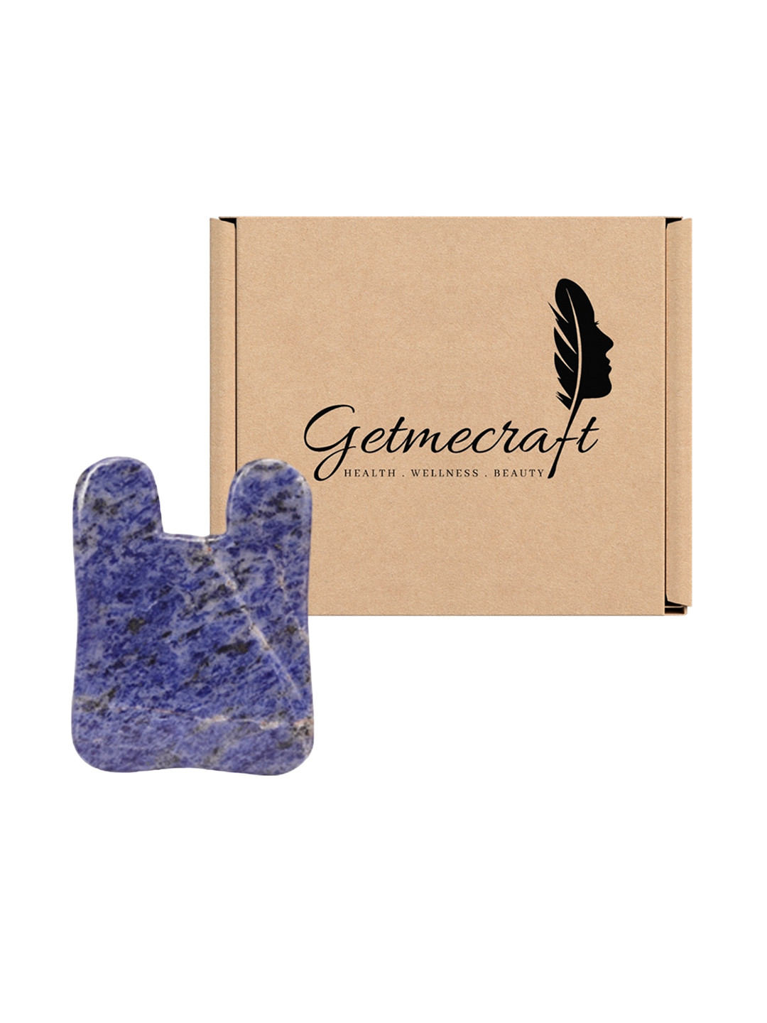 Getmecraft Rabbit Ear Shaped Sodalite Gua Sha Massage Tool