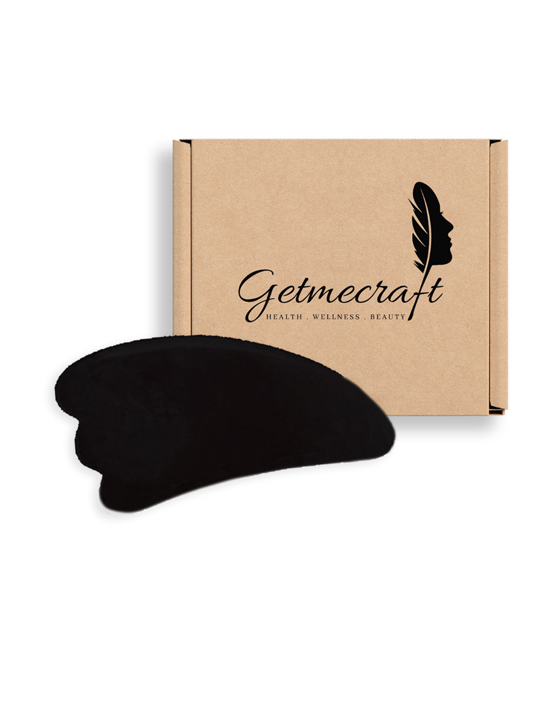 Getmecraft Black Obsidian Wing Shape Gua Sha Facial Massage Tool