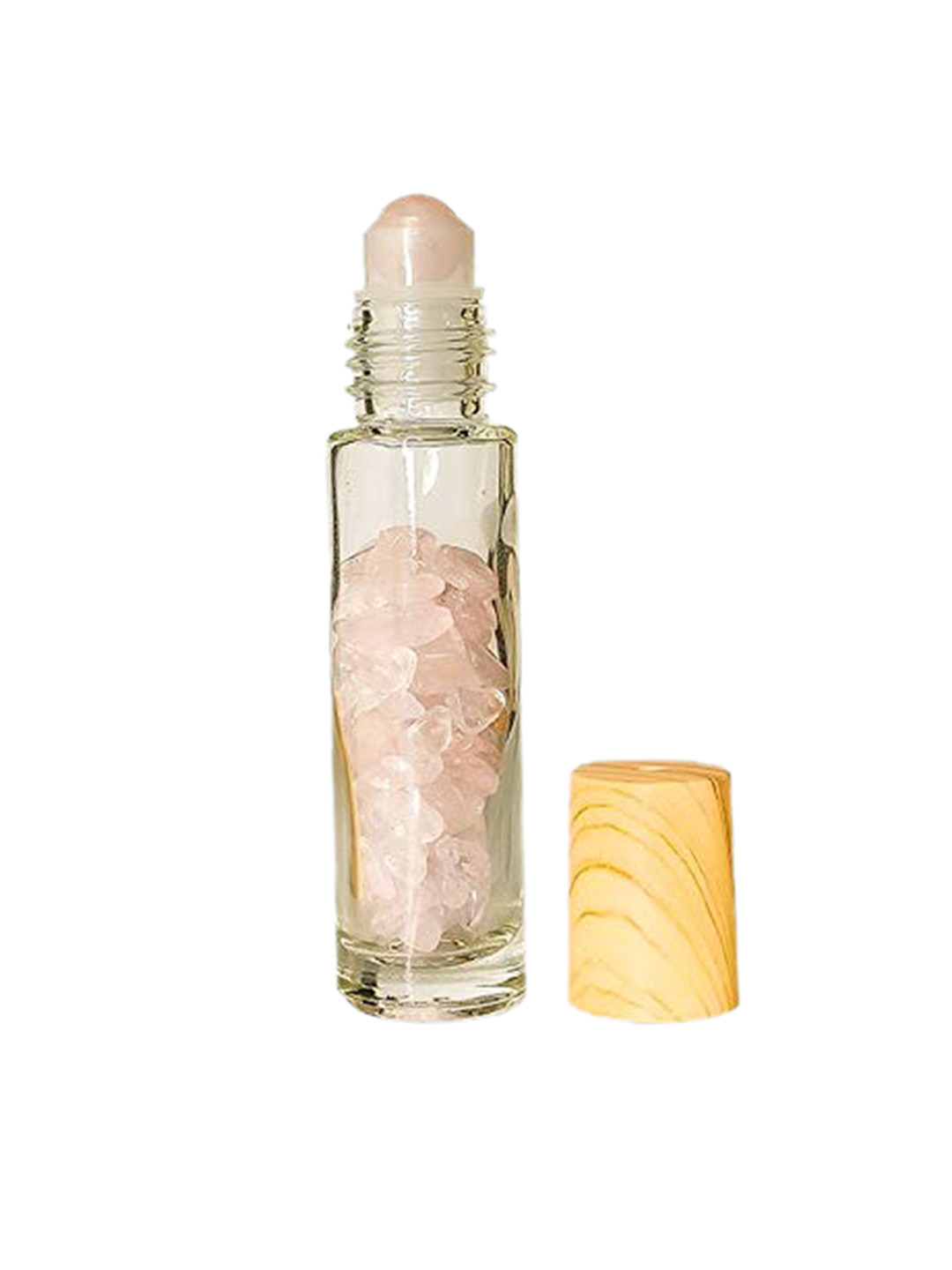 Getmecraft Rose Quartz Roller Bottle For Face Neck & Eye - Pink