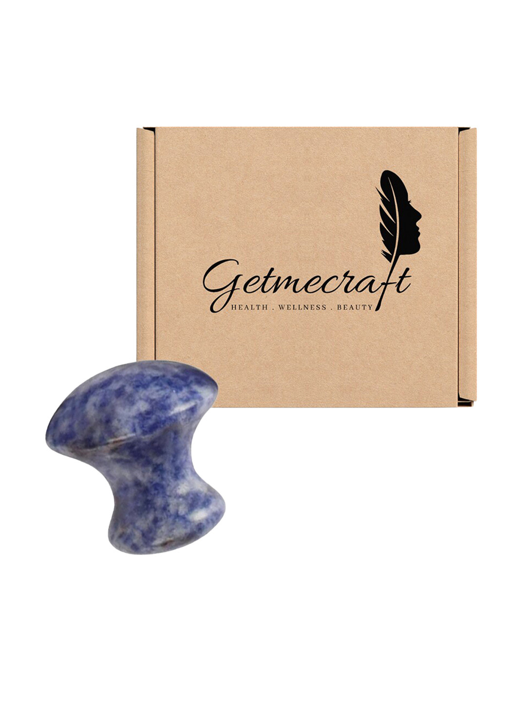 Getmecraft Natural Sodalite Mushroom Gua Sha Massage Tool - Blue
