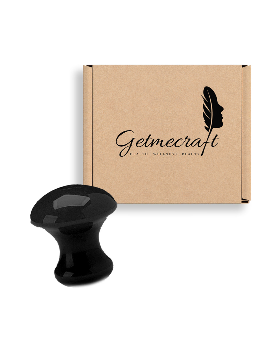 Getmecraft Black Obsidian Mushroom Gua Sha Tool