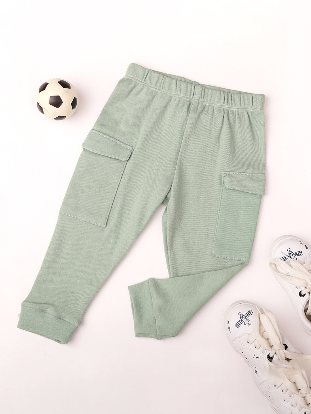 Fancy Fluff Infants Boys Regular Fit Mid-Rise Pure Cotton Cargos