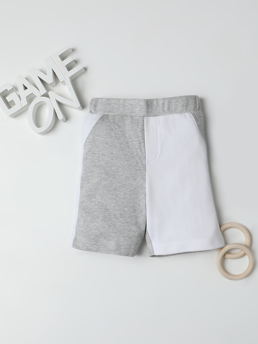 Fancy Fluff Infant Boys Colourblocked Pure Cotton Regular Fit Shorts