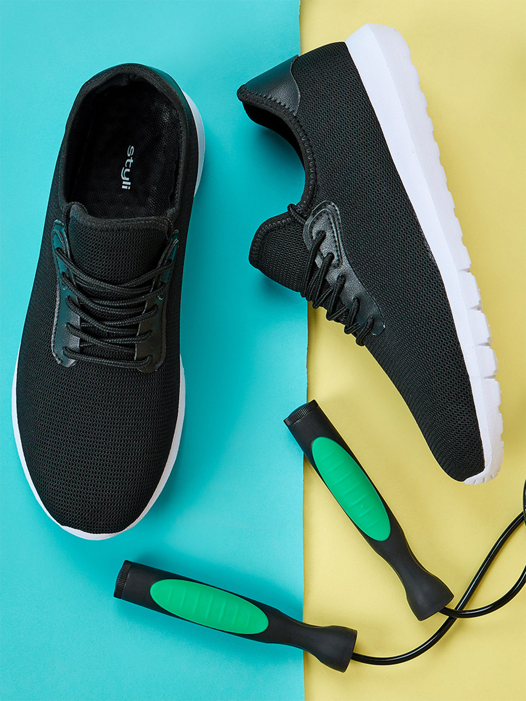 Styli Men Cloud Walkers Knitted Regular Sneakers