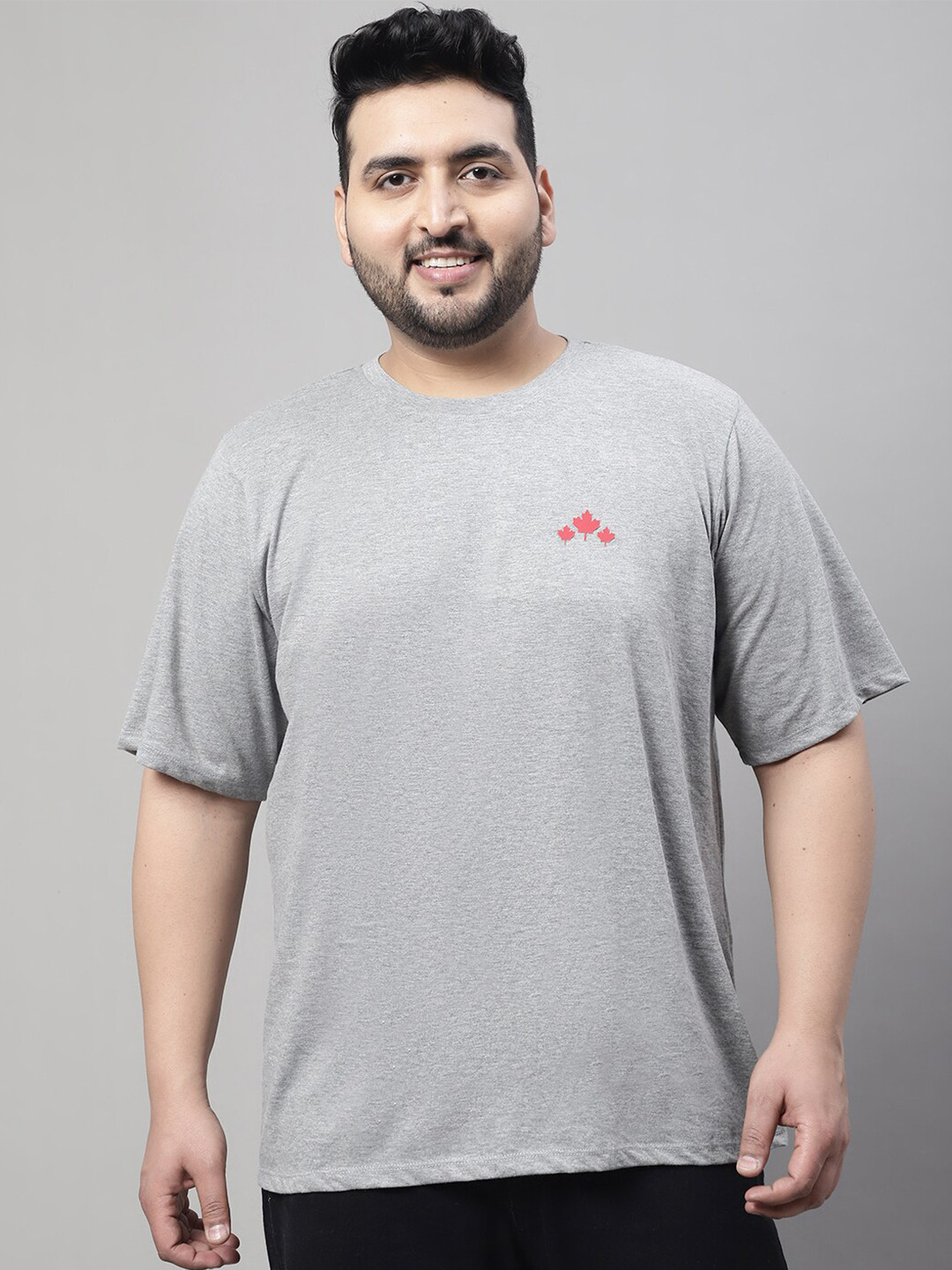 Rute Plus Size Round Neck Cotton T-shirt