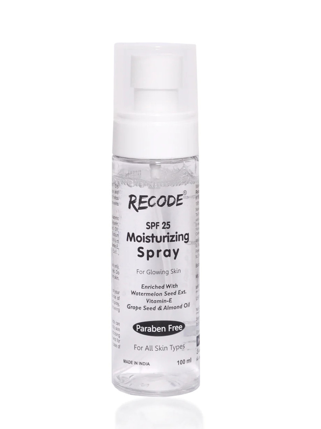 Recode Paraben-Free SPF25 Moisturizing Spray with Watermelon & Grape Seed - 100 ml