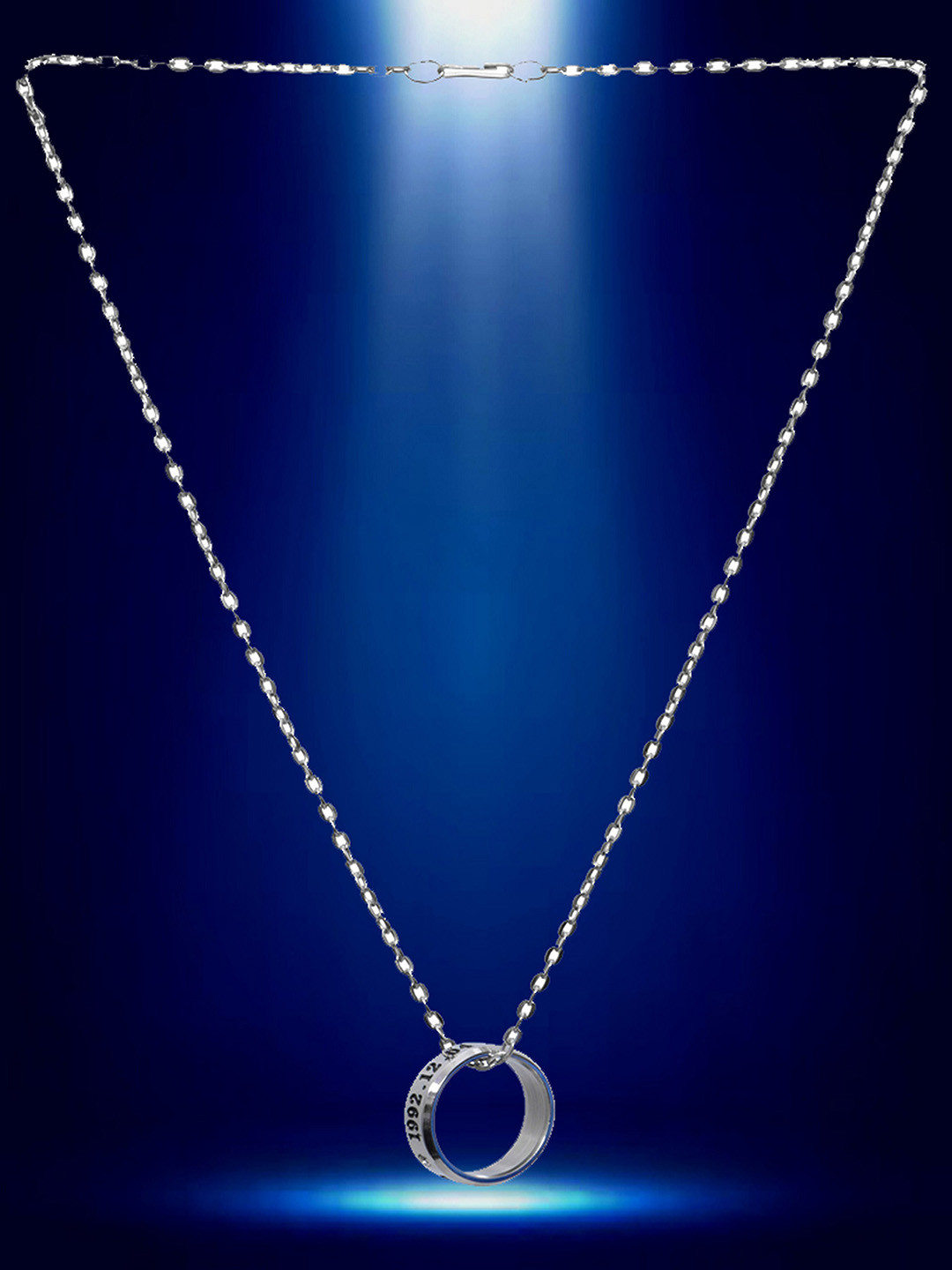 UNIVERSITY TRENDZ Silver-Plated Jimin Bangtan BTS Ring Anti-Rust Pendant With Chain