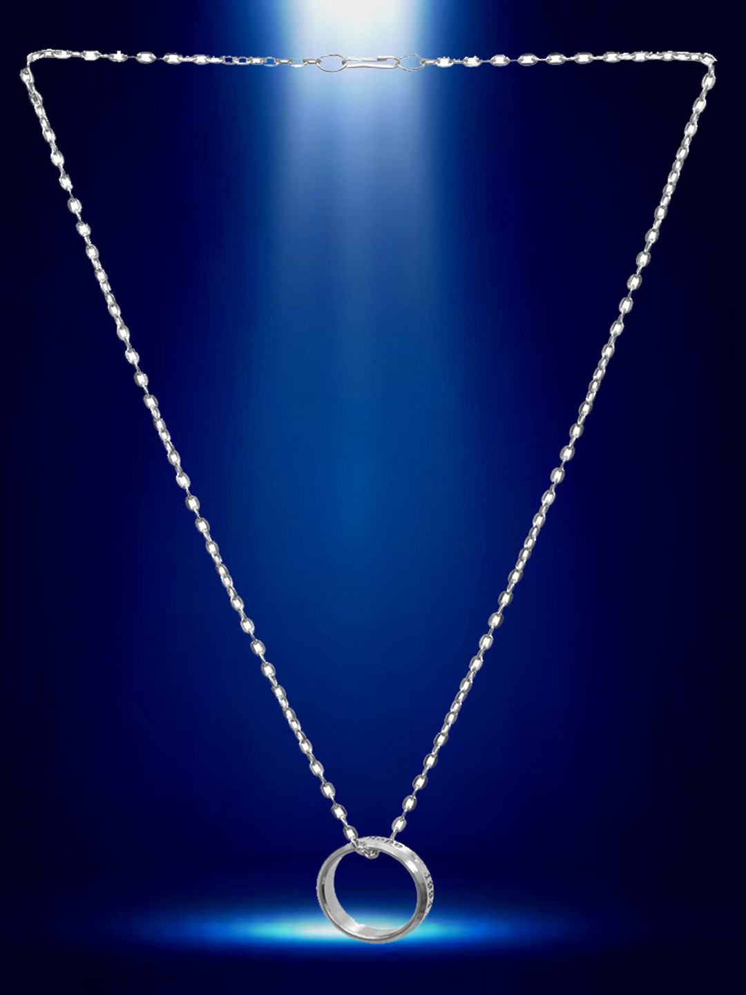 UNIVERSITY TRENDZ Silver-Plated J-Hope Bangtan BTS Stainless Steel Ring Pendant With Chain