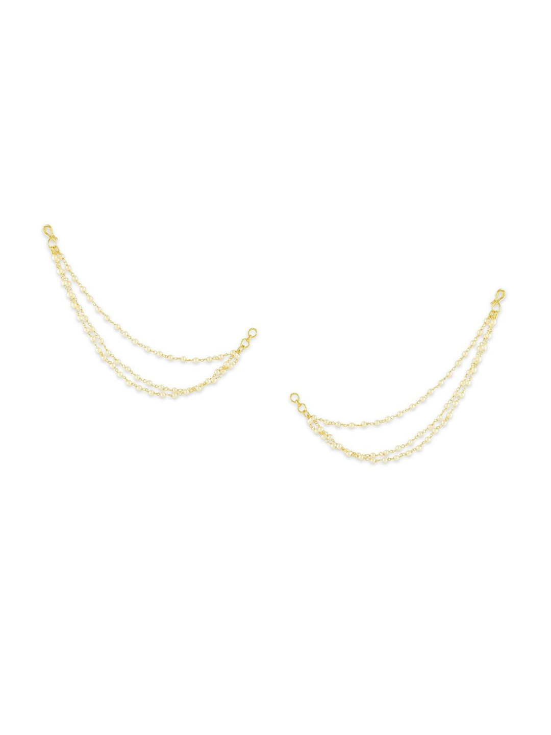 AccessHer Gold-Plated Beaded Layered Ear Chains