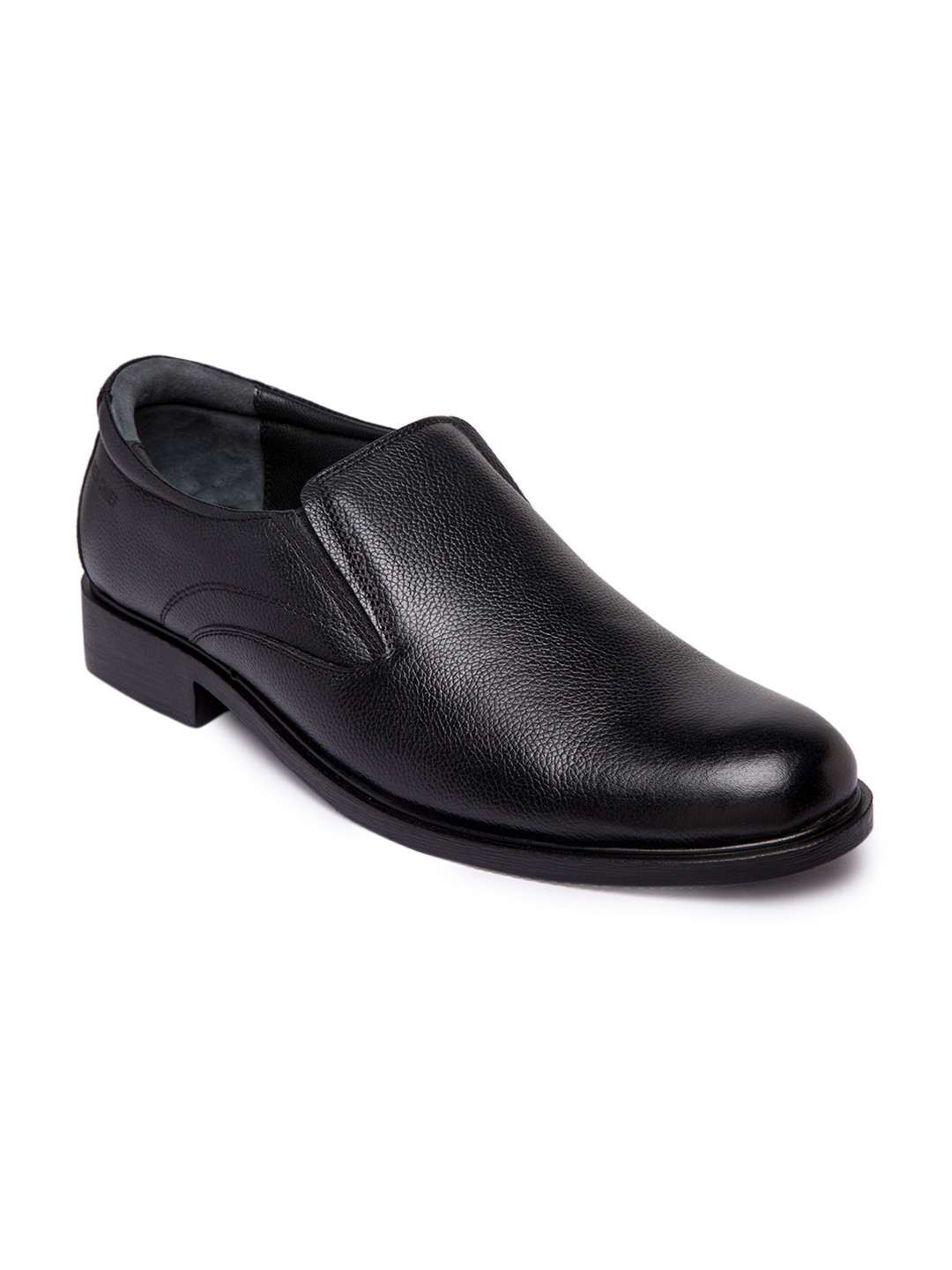Red Chief Men Black Leather Formal Slip-On Shoes