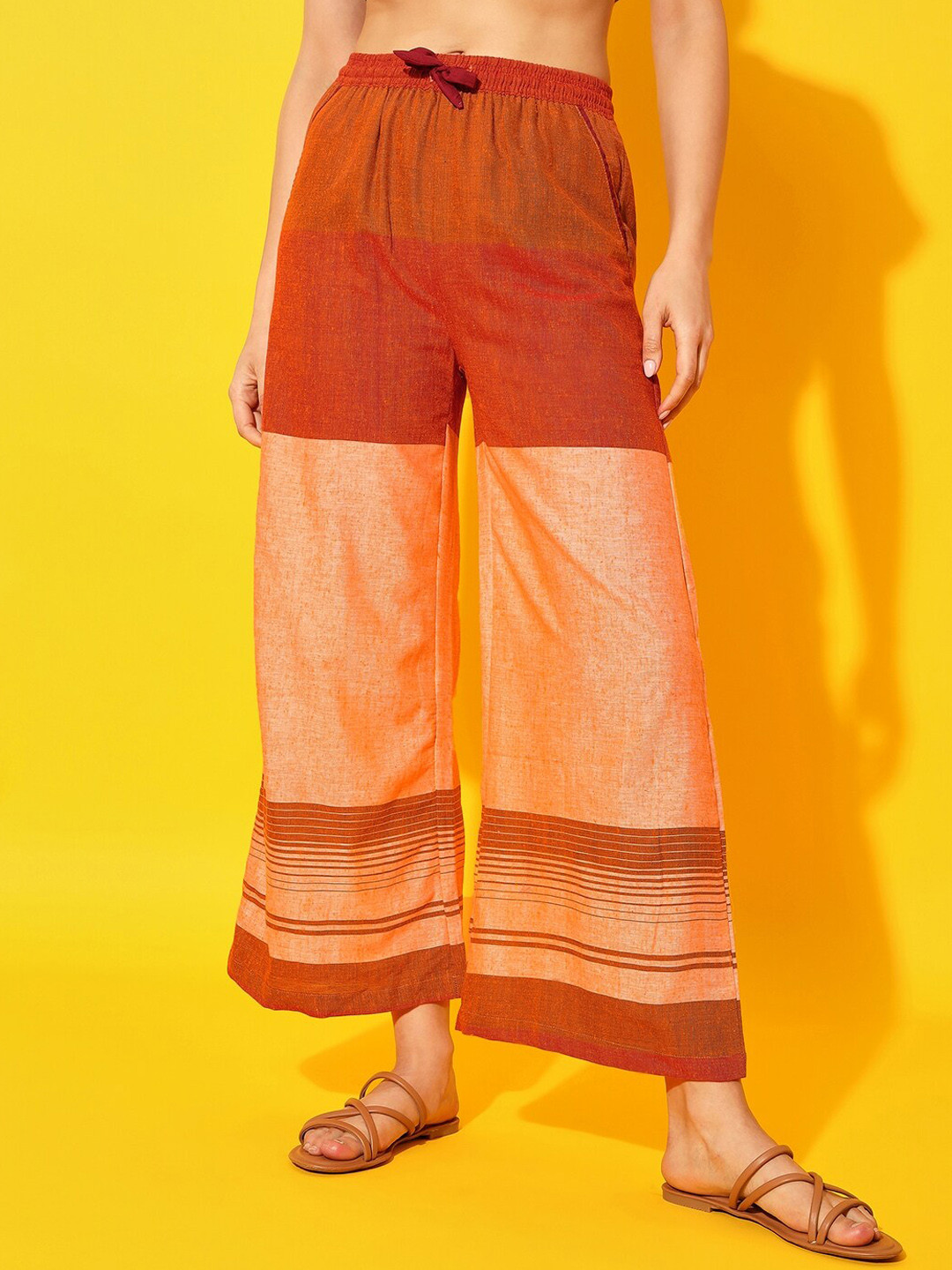 The Kaftan Company Ikat Cotton Palazzos