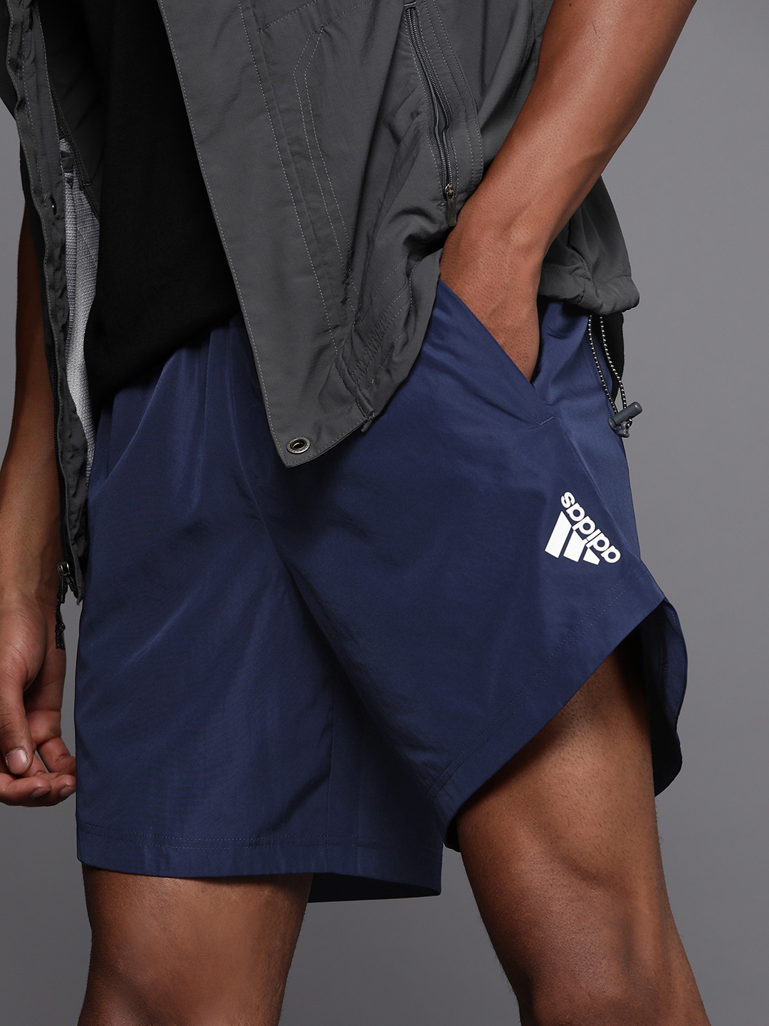 ADIDAS Men Navy Blue Sports Shorts