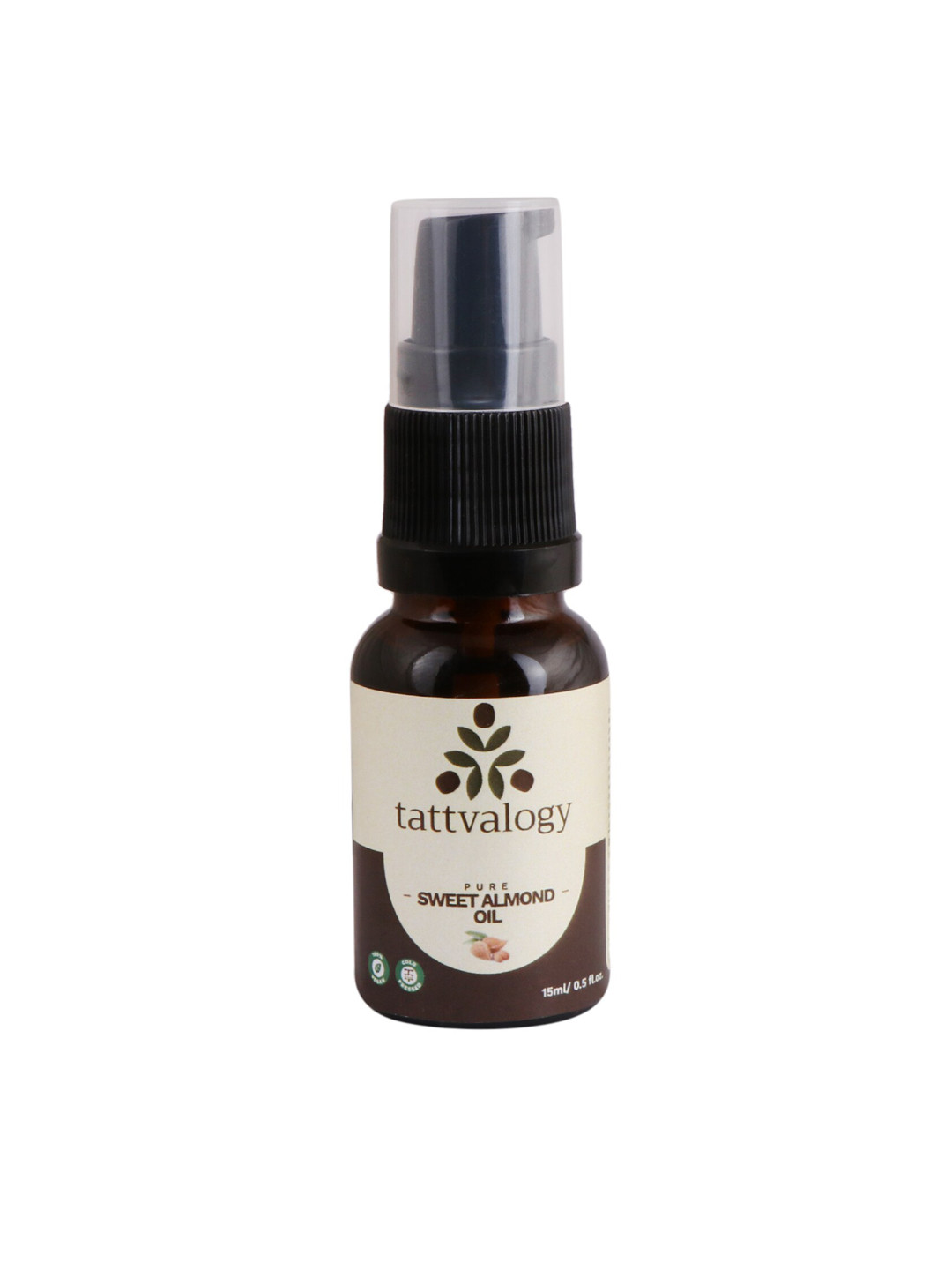 Tattvalogy Pure & Organic Cold-Pressed Sweet Almond Hair Oil - 15 ml