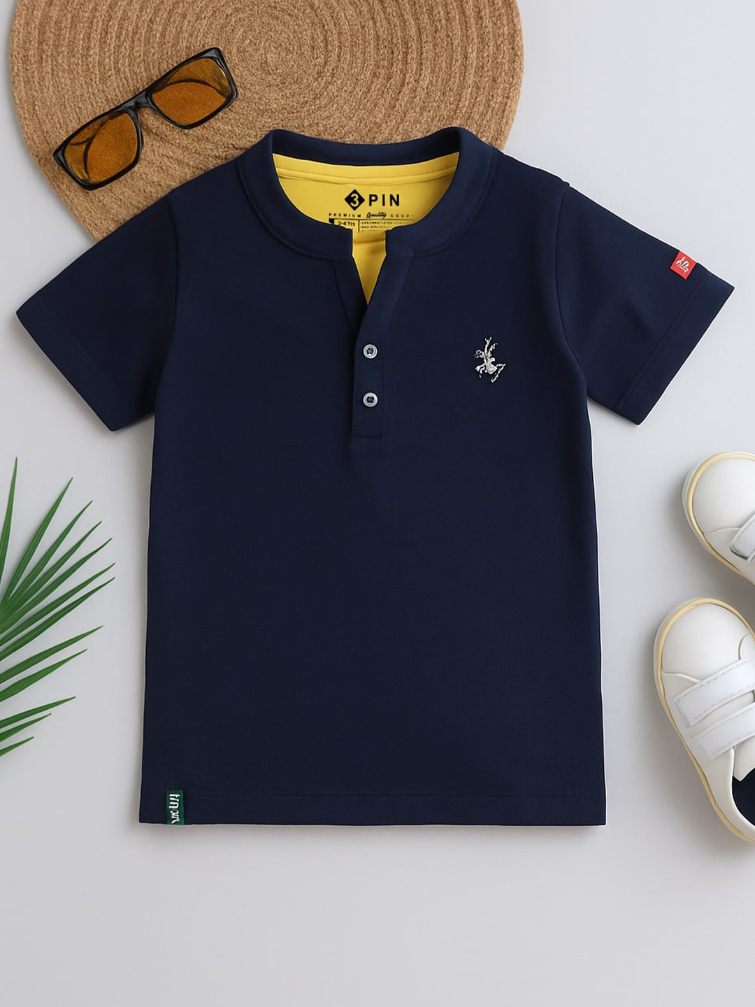 3PIN Boys V-Neck Cotton T-shirt