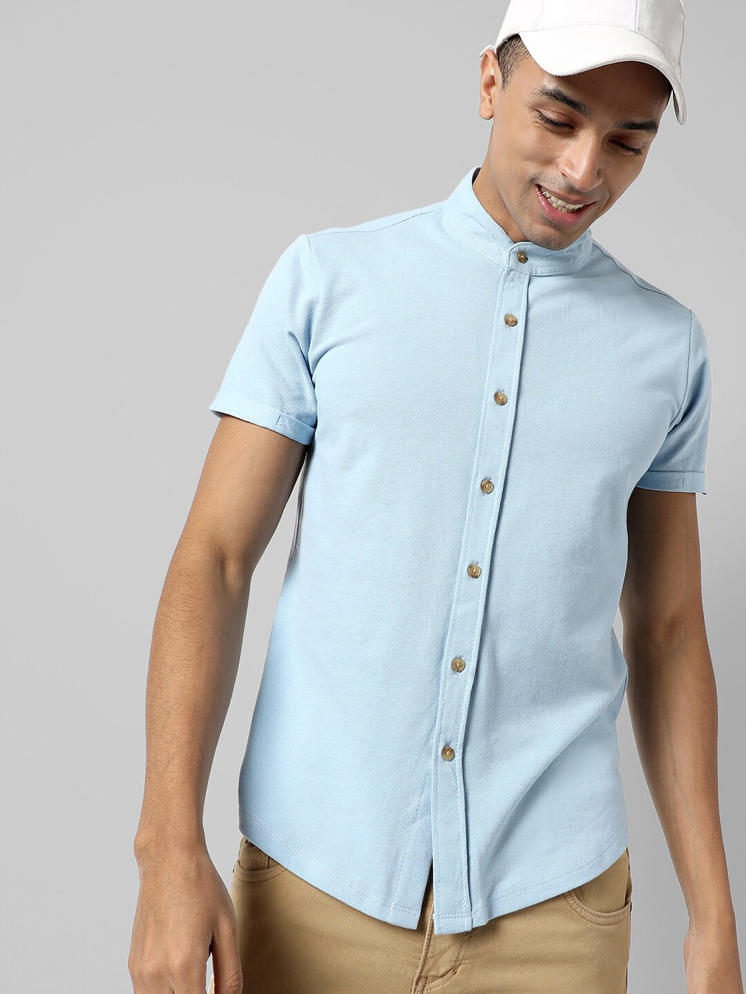 CAHOOT Classic Fit Spread Collar Cotton Casual Shirt