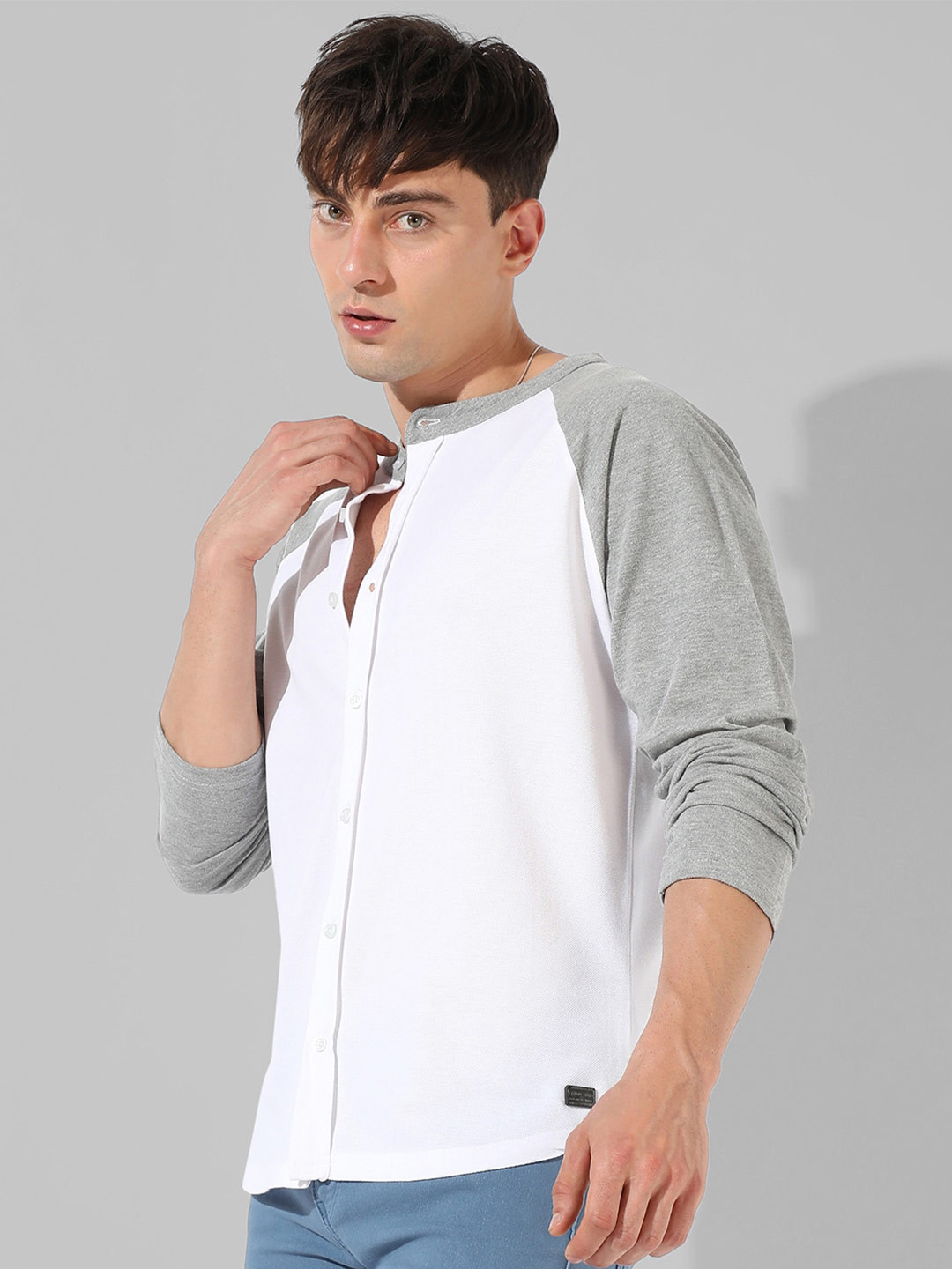Campus Sutra Classic Colourblocked Cotton Casual Shirt