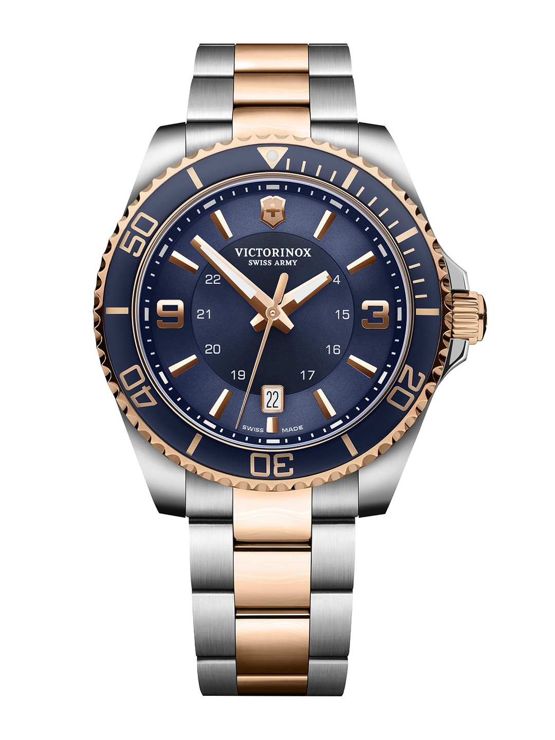 Victorinox Men Dial & Stainless Steel Bracelet Style Straps Analogue Watch 241950