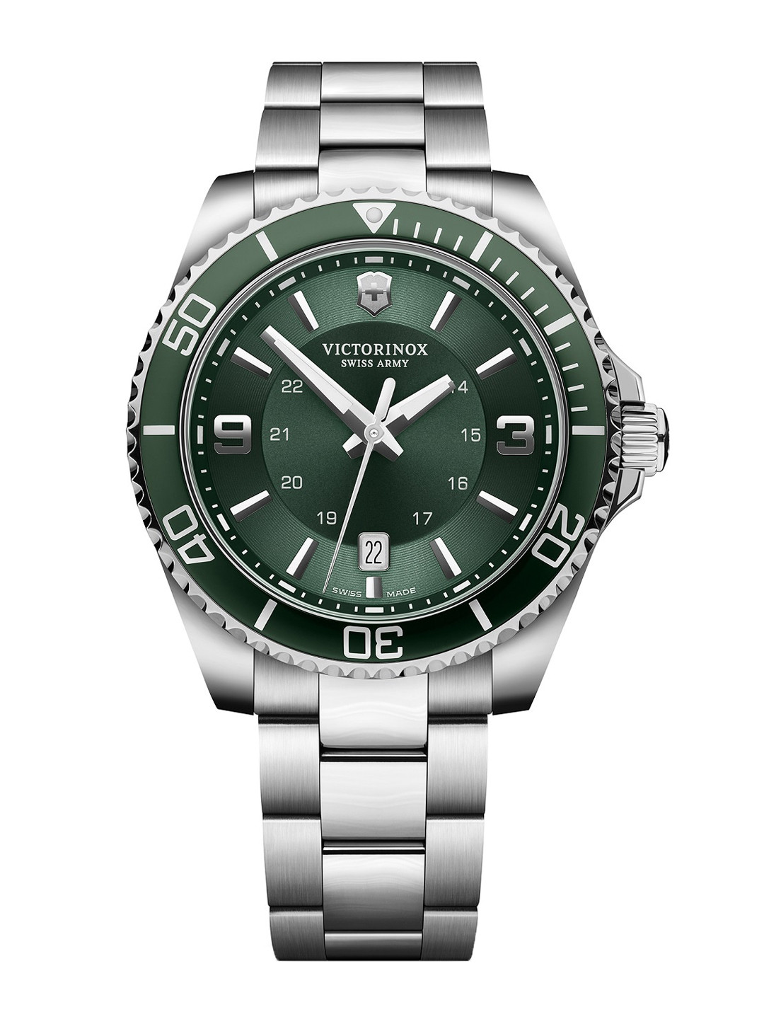 Victorinox Men Dial & Stainless Steel Bracelet Style Straps Analogue Watch 241934