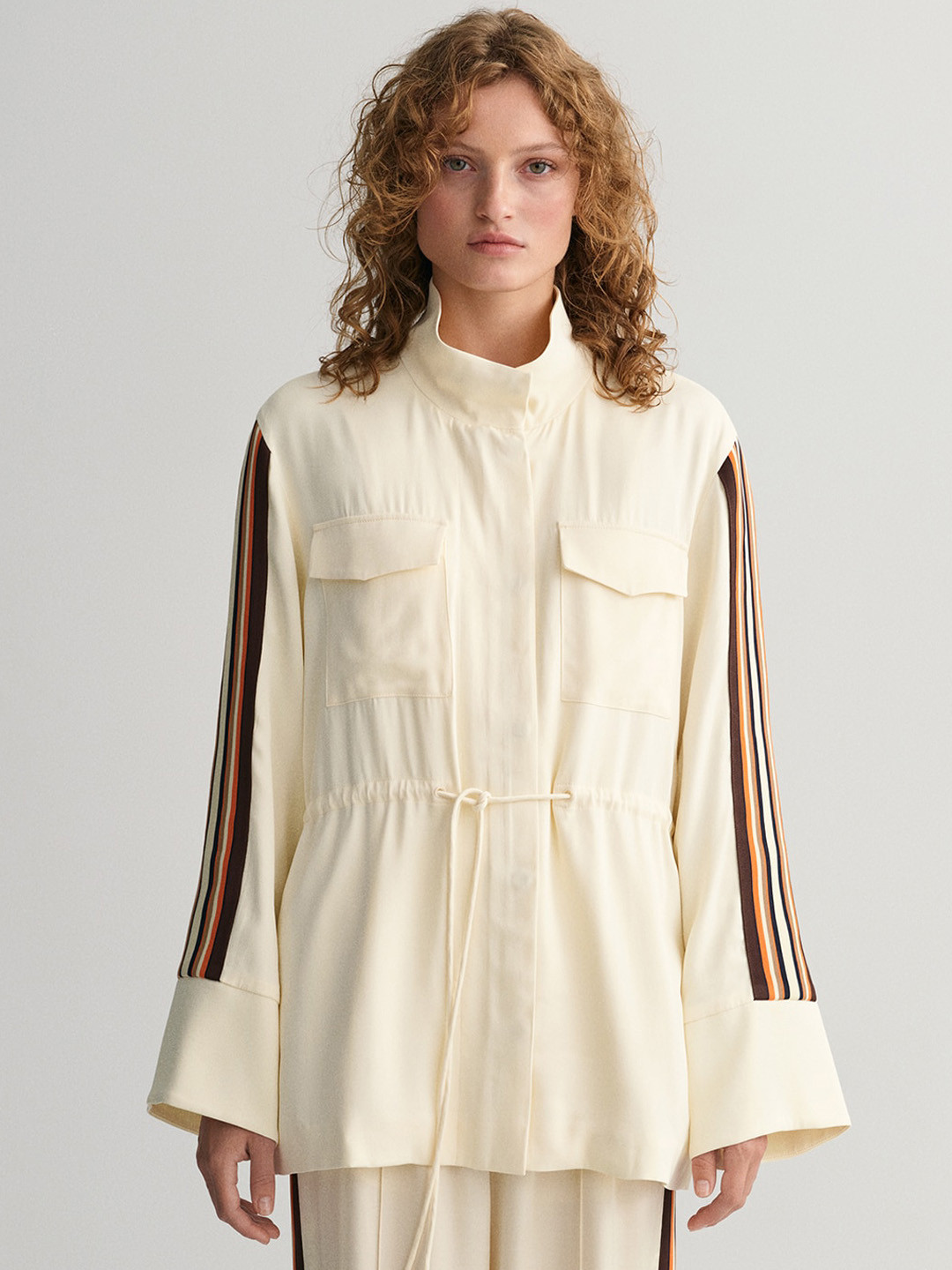 GANT Striped Lightweight Longline Tailored Jacket