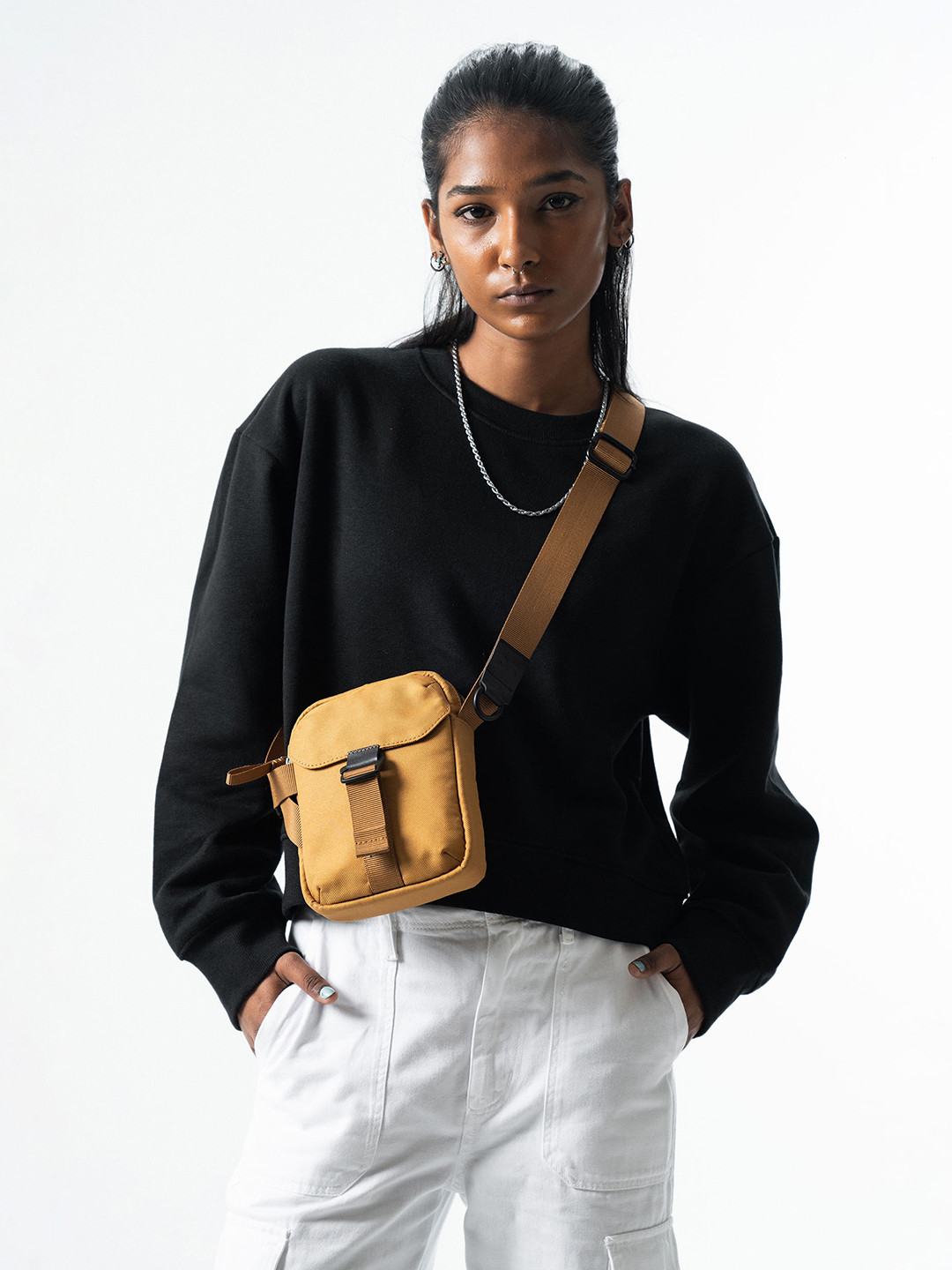 DailyObjects Amber Recycled Cobble Phone Sling Bag