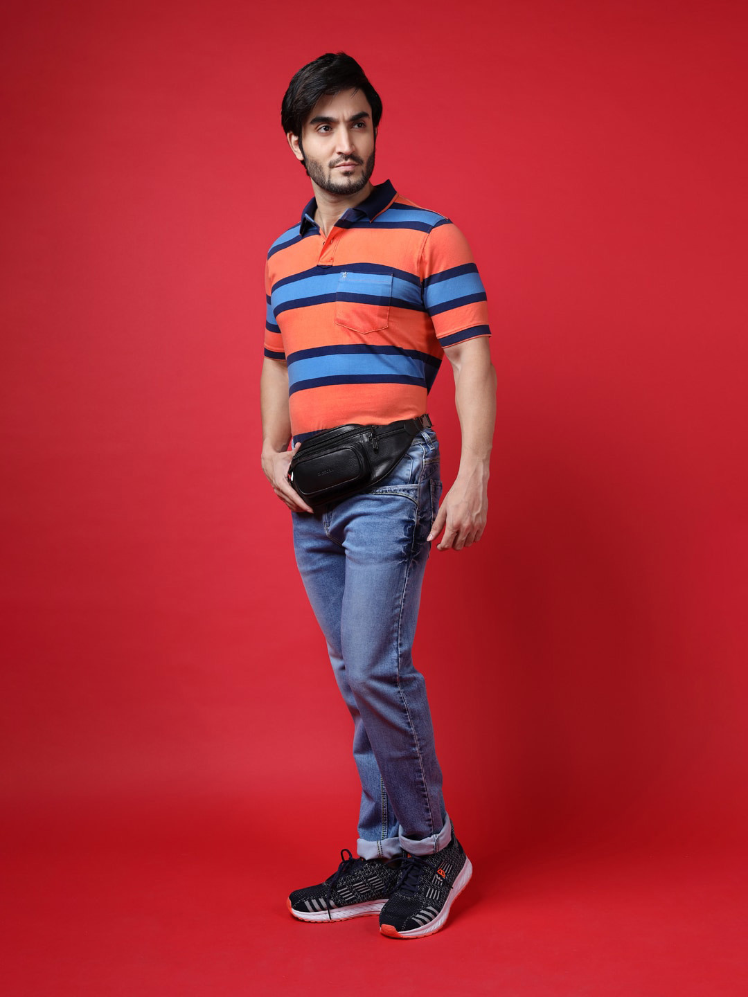 Sassora Genuine Leather Medium Belt Bag