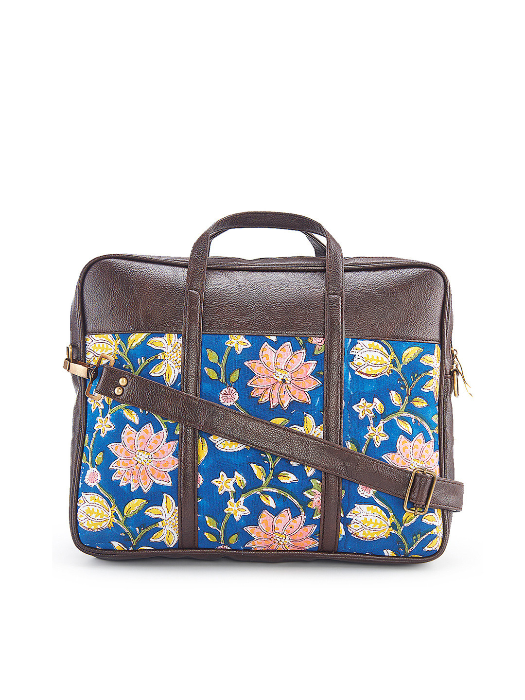 NEPRI Printed Laptop Bag With Detachable Sling Strap