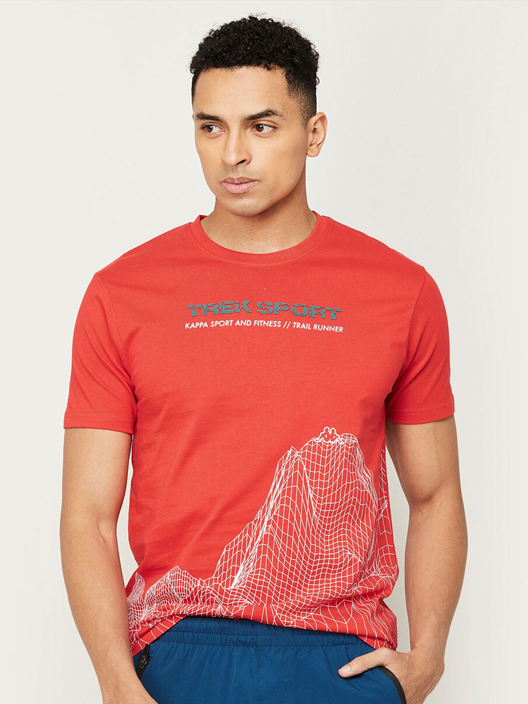 Kappa Graphic Printed Pure Cotton Slim Fit T-shirt