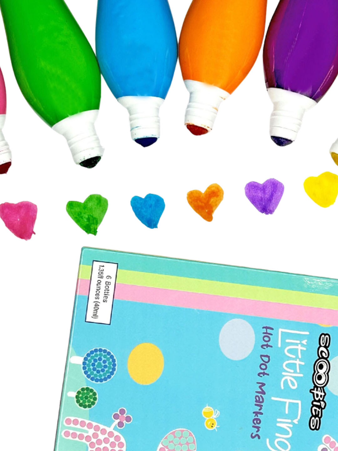 SCOOBIES Pack of 6 Little Fingers Hot Dot Markers