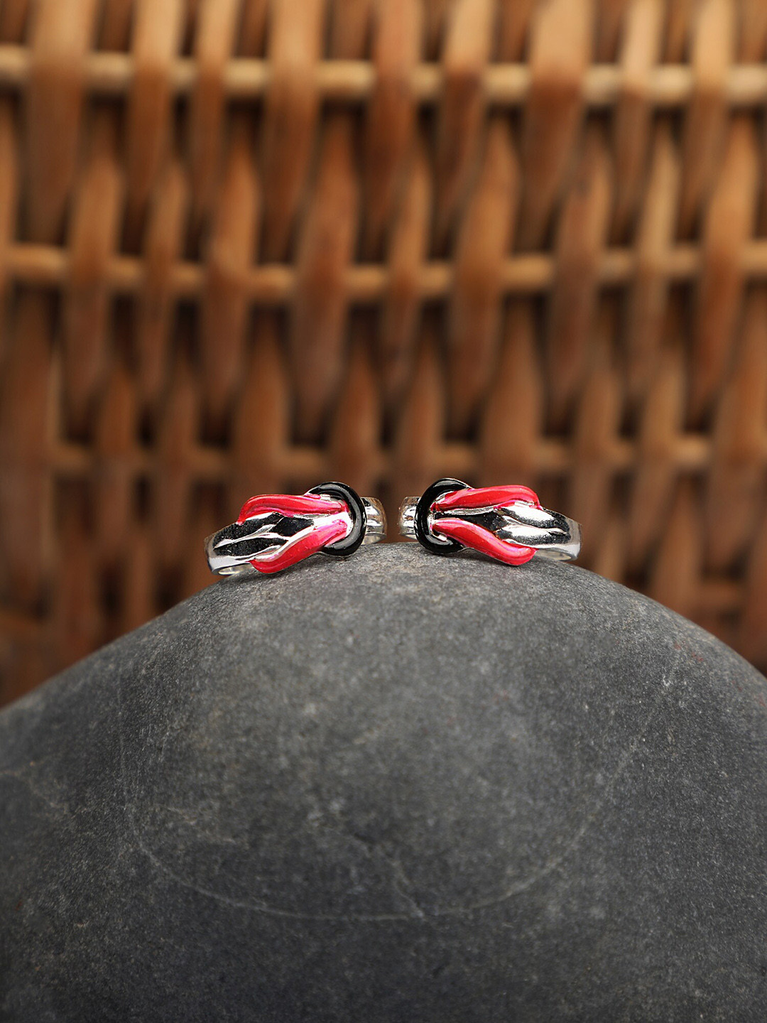 Arte Jewels Women Set of 2 Silver Toe Ring