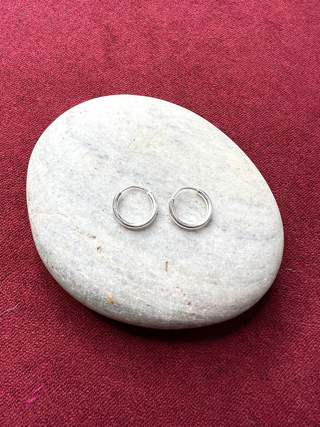 Arte Jewels Sterling Silver-Plated Hoop Earrings