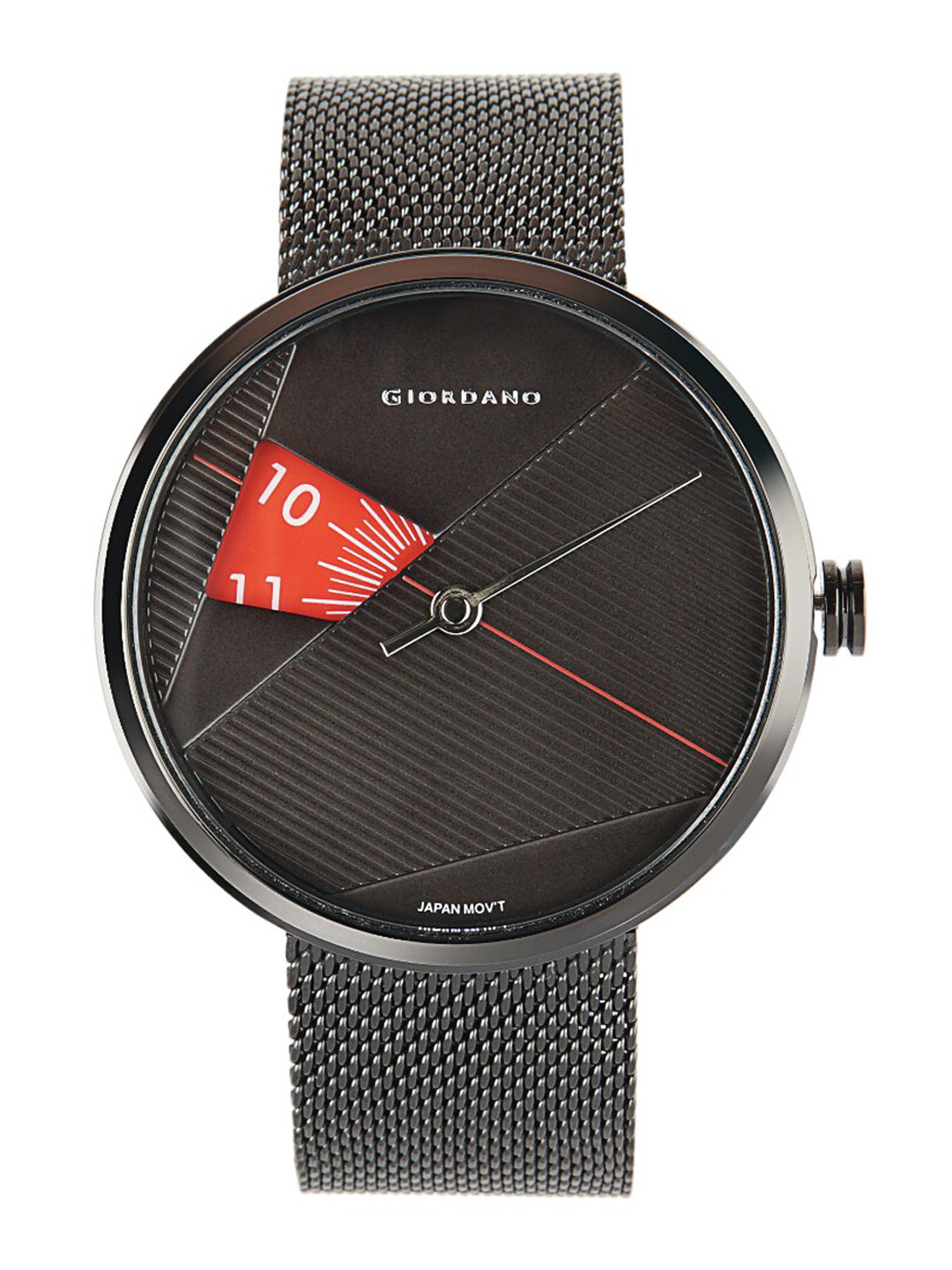 GIORDANO Men Textured Round Dial Light Powered Analogue Watch- GZ-50050-11