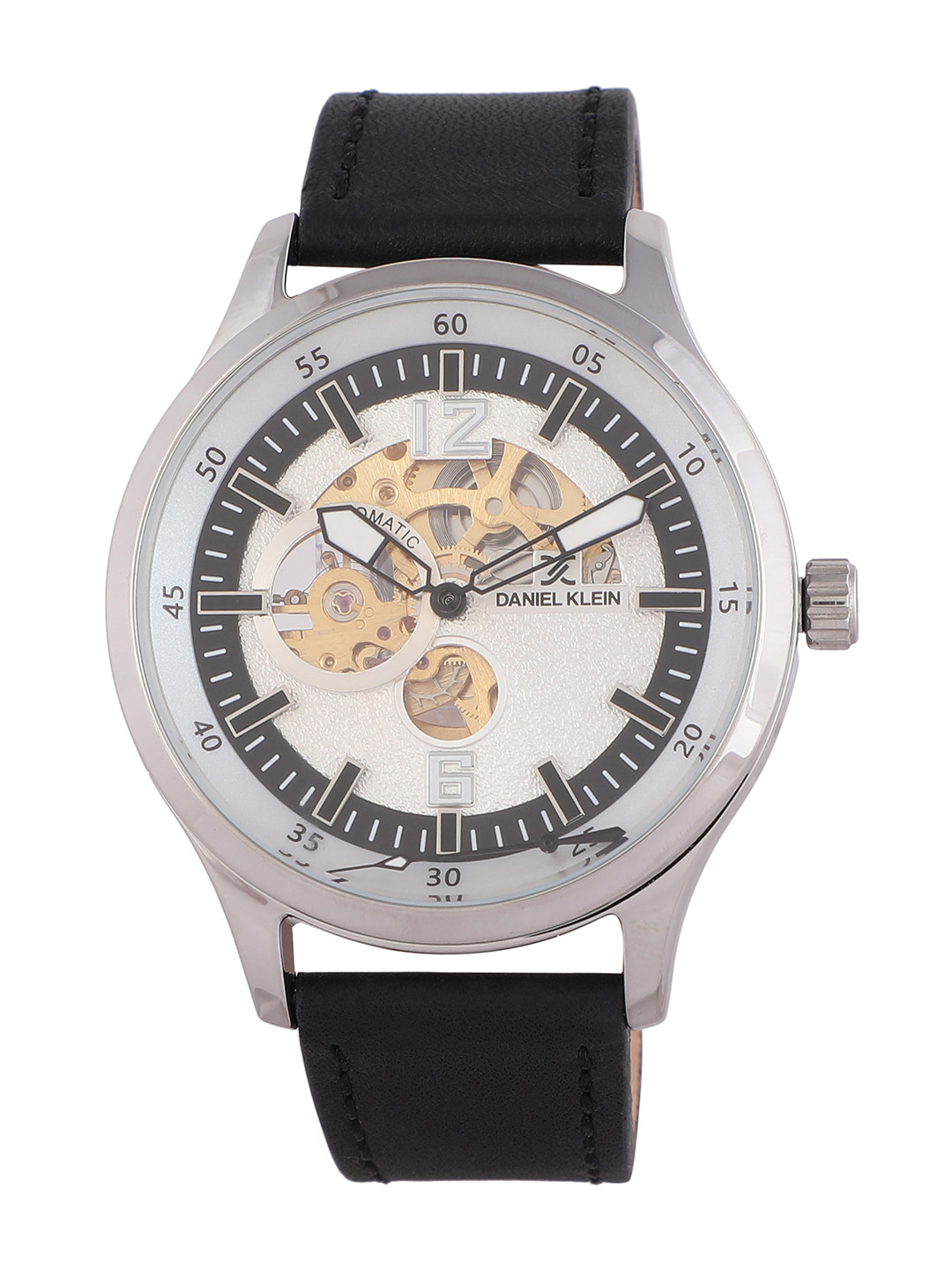 Daniel Klein Men Skeleton Dial & Straps Analogue Automatic Watch DK11438-1