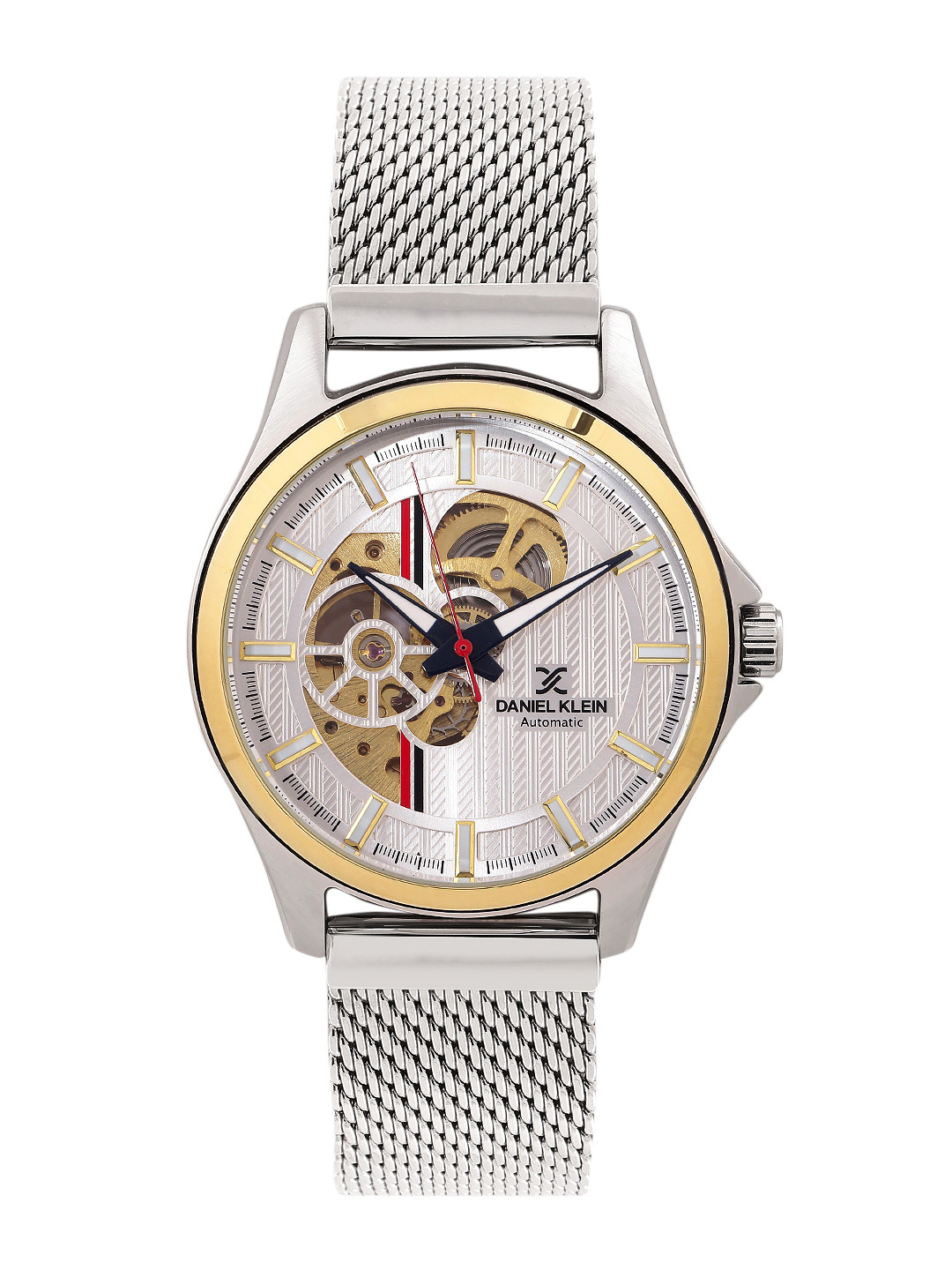 Daniel Klein Men Skeleton Dial Analogue Automatic Watch DK11441-5