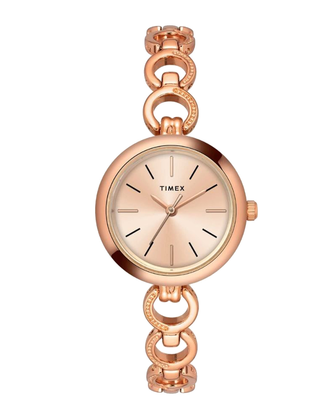 Timex Trendline Round 21mm Rose Gold Dial Analog Women Watch - TWEL11434