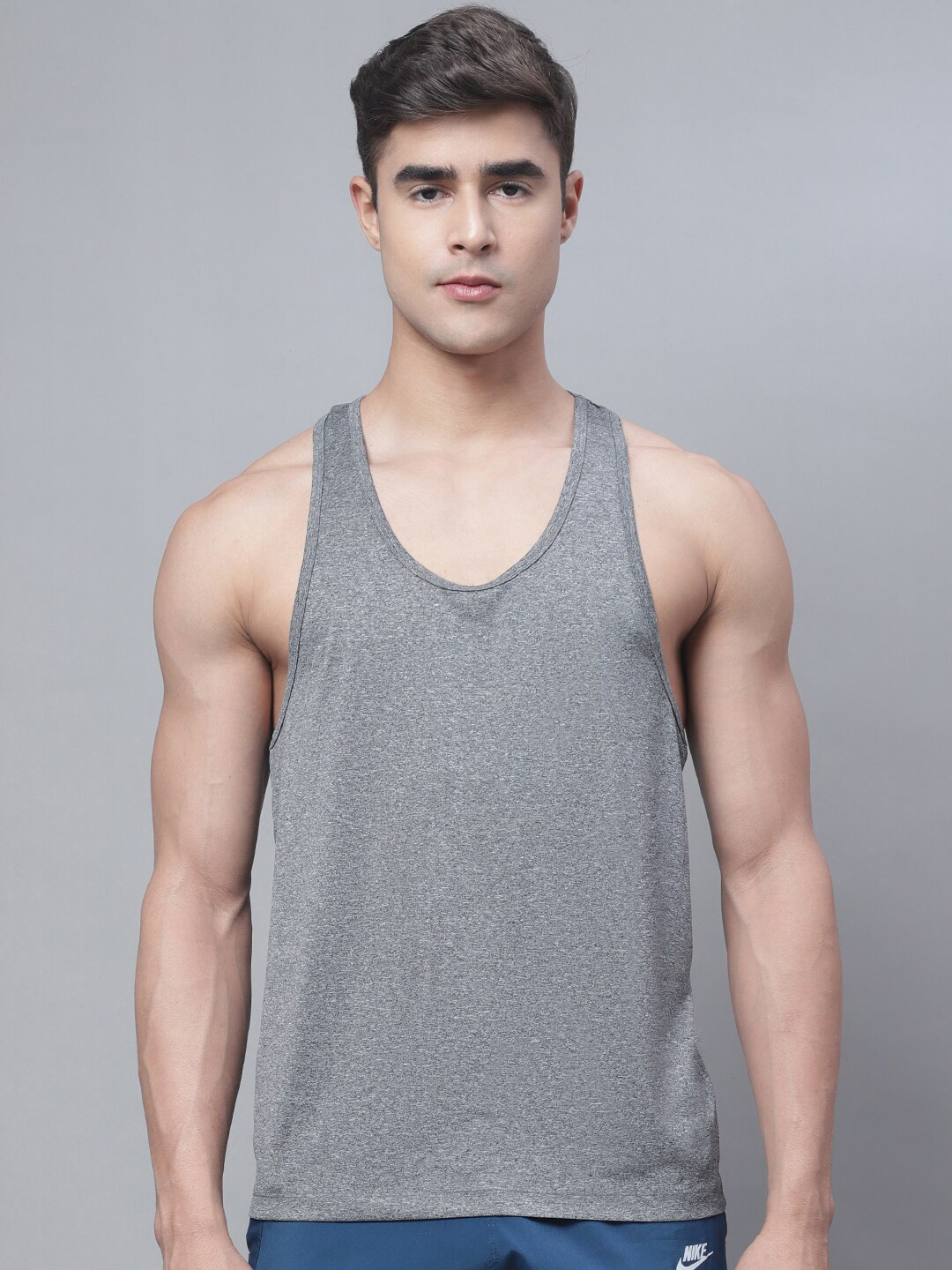 Friskers Men Sleeveless Anti-odor Technology Dry Fit Sports Gym Vest