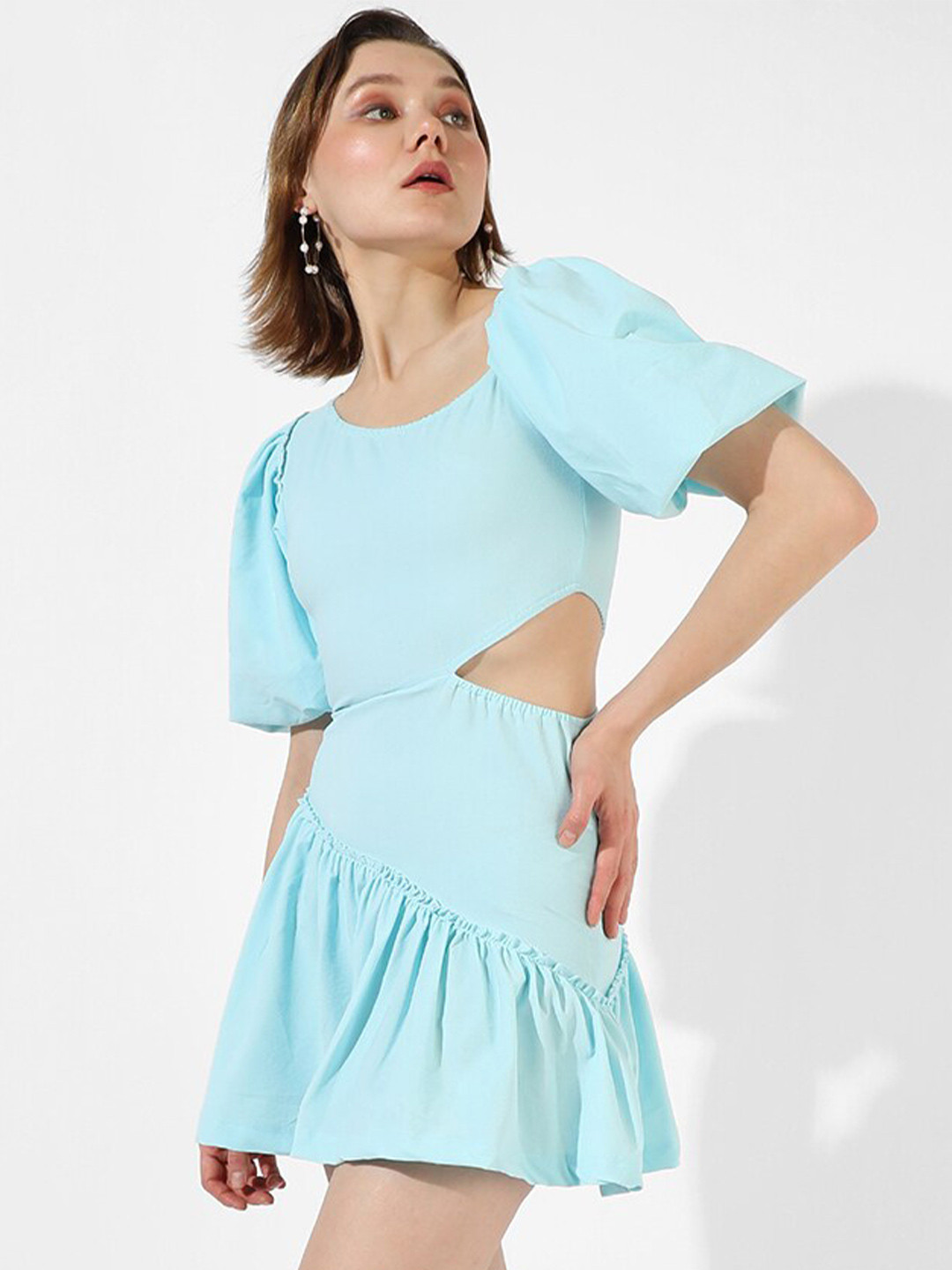 Campus Sutra Fit & Flare Cotton Mini Dress