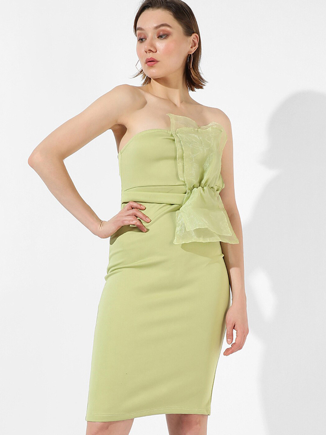 PINACOLADA Strapless Sheath Midi Dress