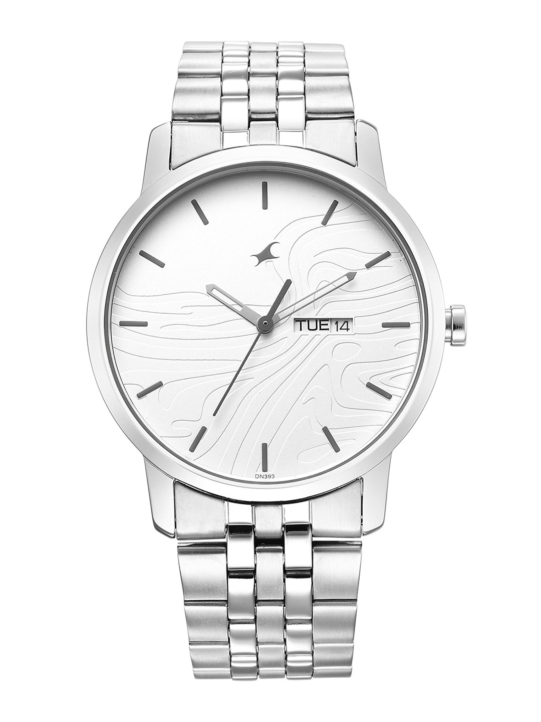 Fastrack Men Textured Dial & Bracelet Style Straps Analogue Watch 3295SM01