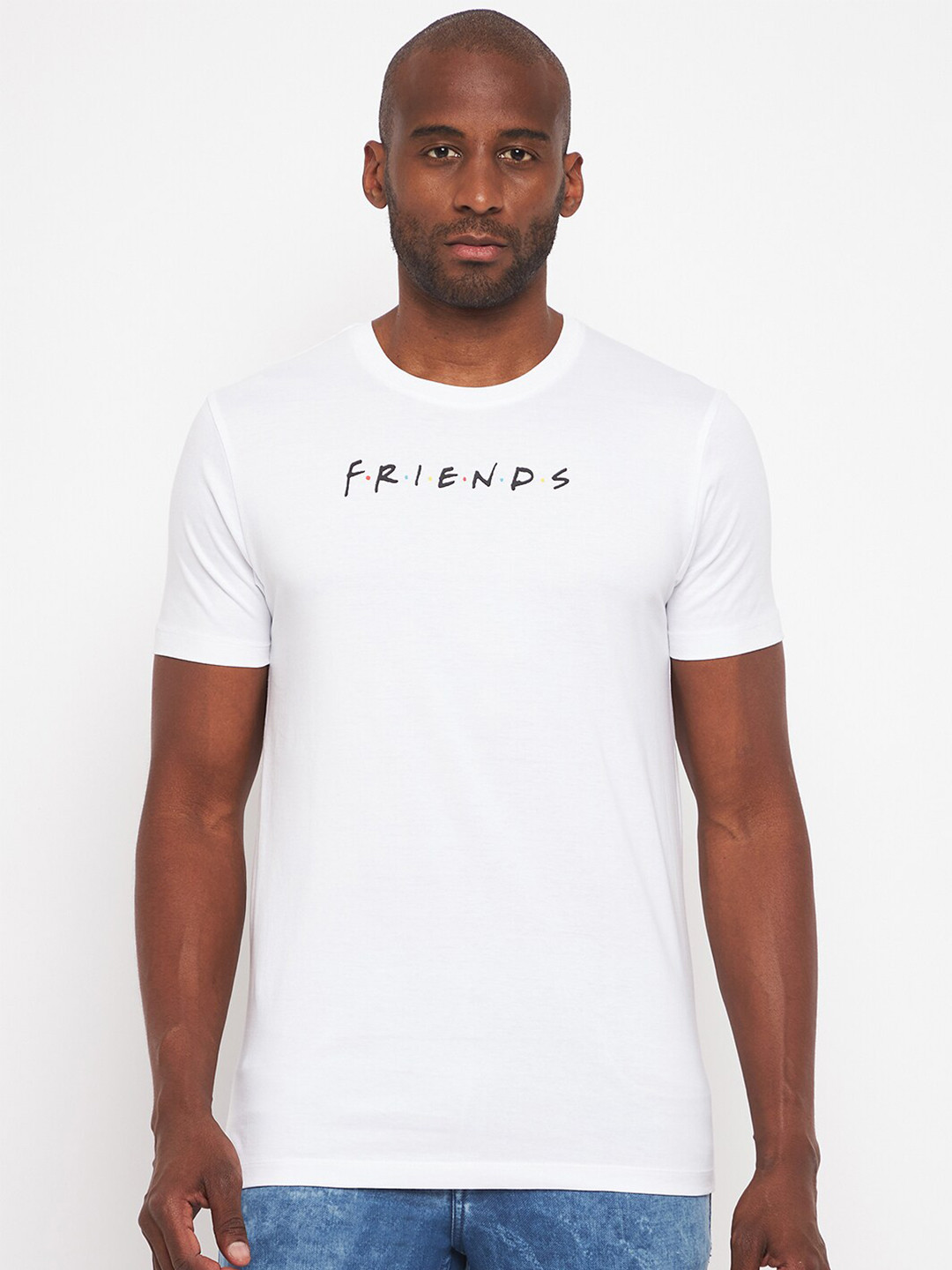Wear Your Mind Friends Typography Printed Pure Cotton T-shirt