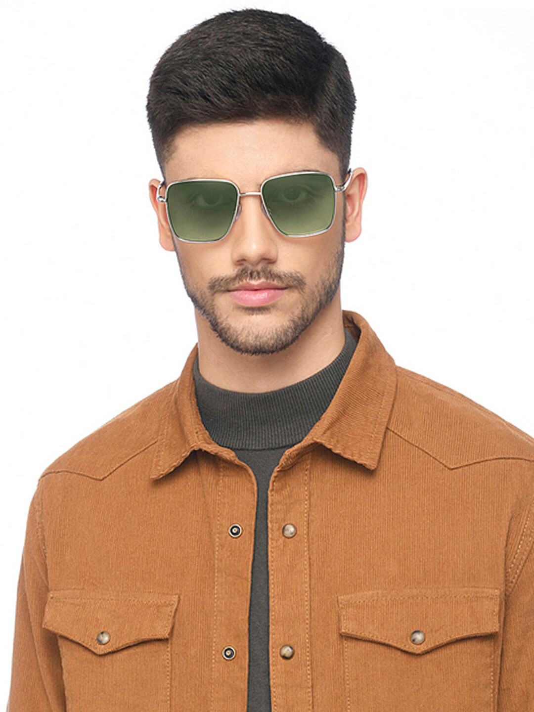 John Jacobs Men Square Sunglasses with UV Protected Lens 147672