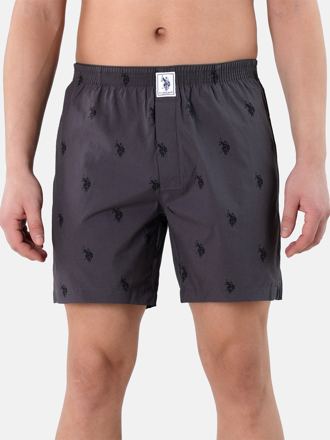 U.S. Polo Assn. Men Logo Printed Pure Cotton Boxers I021-G03-P1