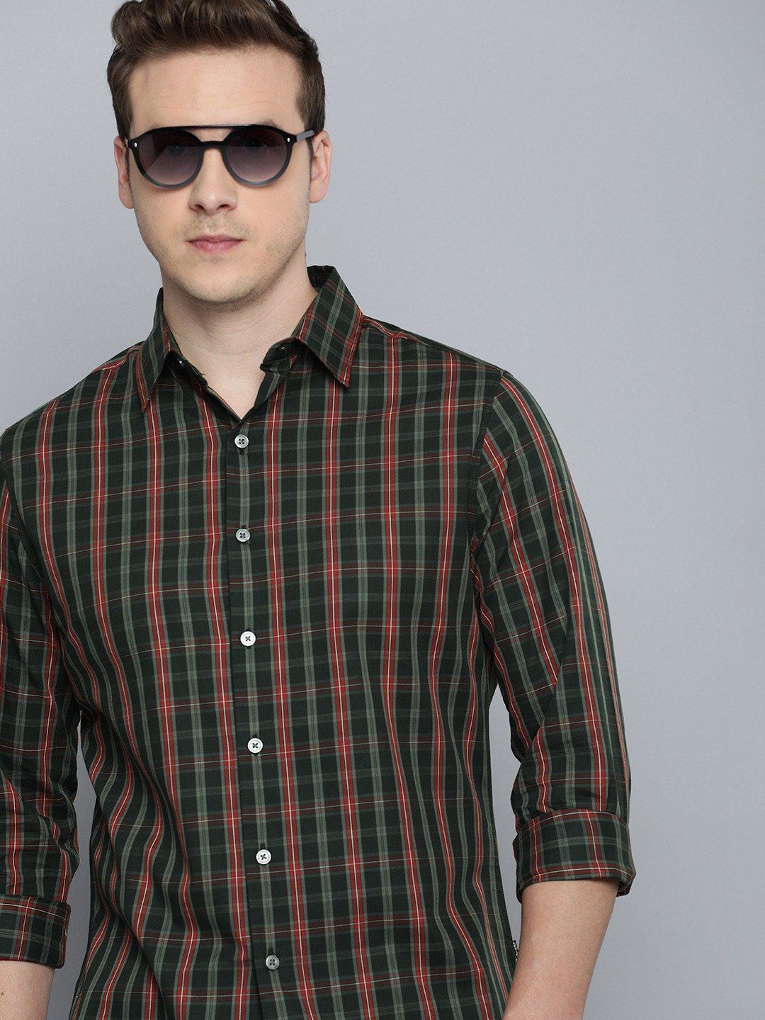 Levis Redloop Pure Cotton Original Slim Fit Checked Casual Shirt