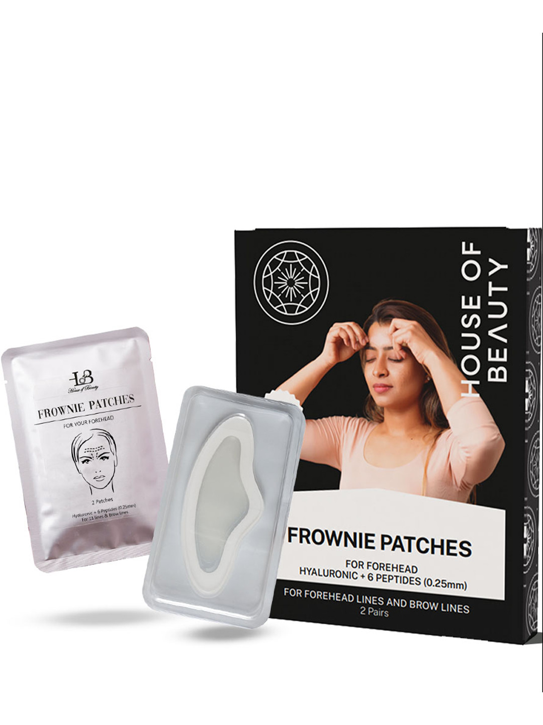 House of Beauty Frownie Patches for Forehead with Hyaluronic Acid - 2 Pcs